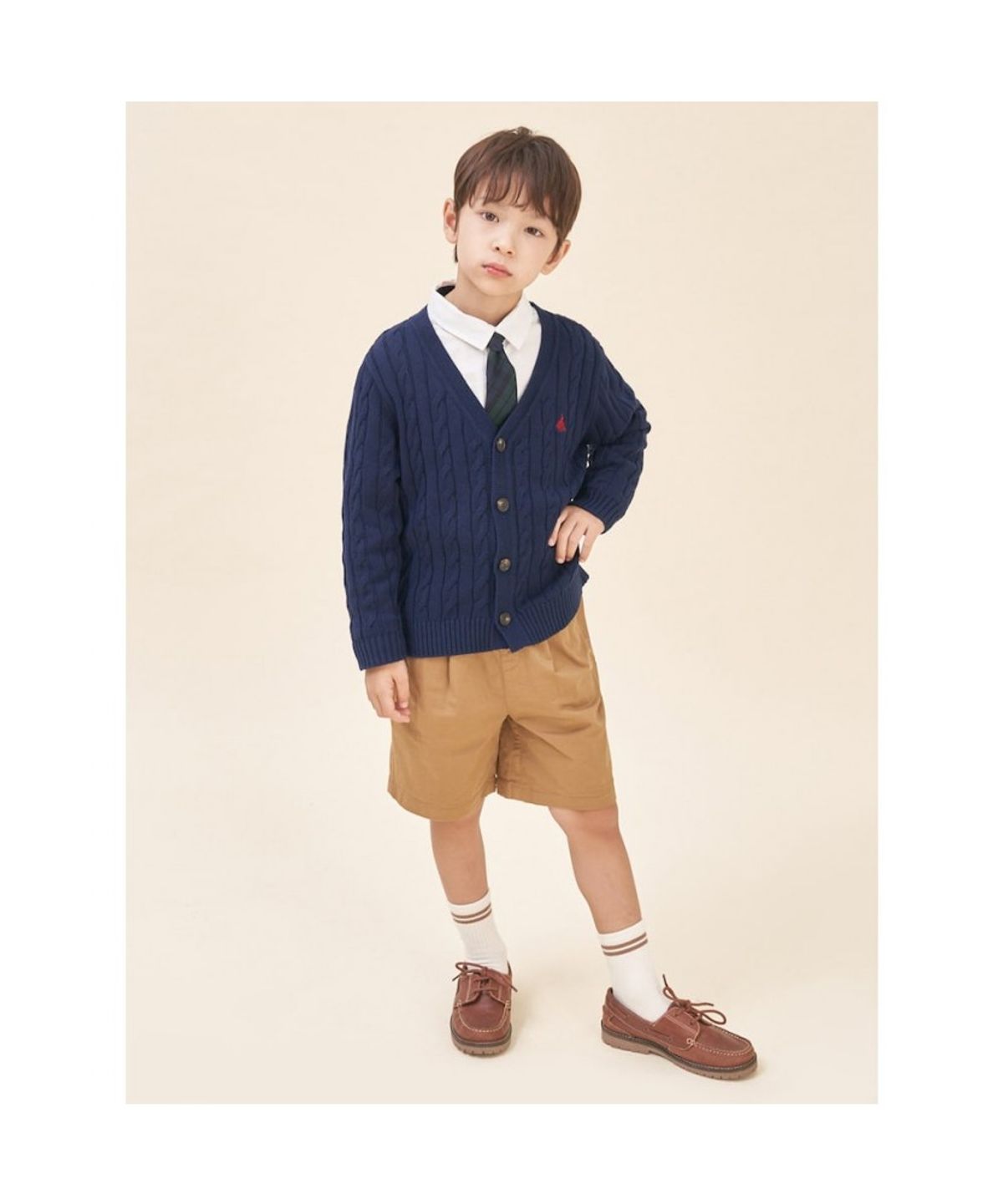 빈폴 키즈(BEANPOLE KIDS) [Essential] 면 케이블 카디건  네이비 (BI585AUE1R) (BI585AUE1R) (BI585AUE1R)