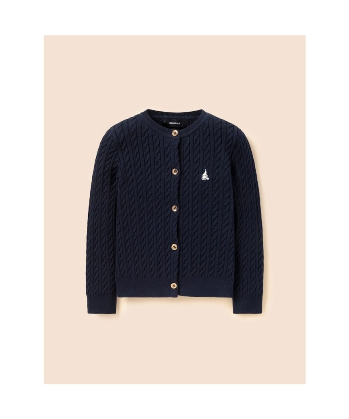 빈폴 키즈(BEANPOLE KIDS) [Essential] 여아 면 케이블 카디건  네이비 (BI585AGE1R) (BI585AGE1R)