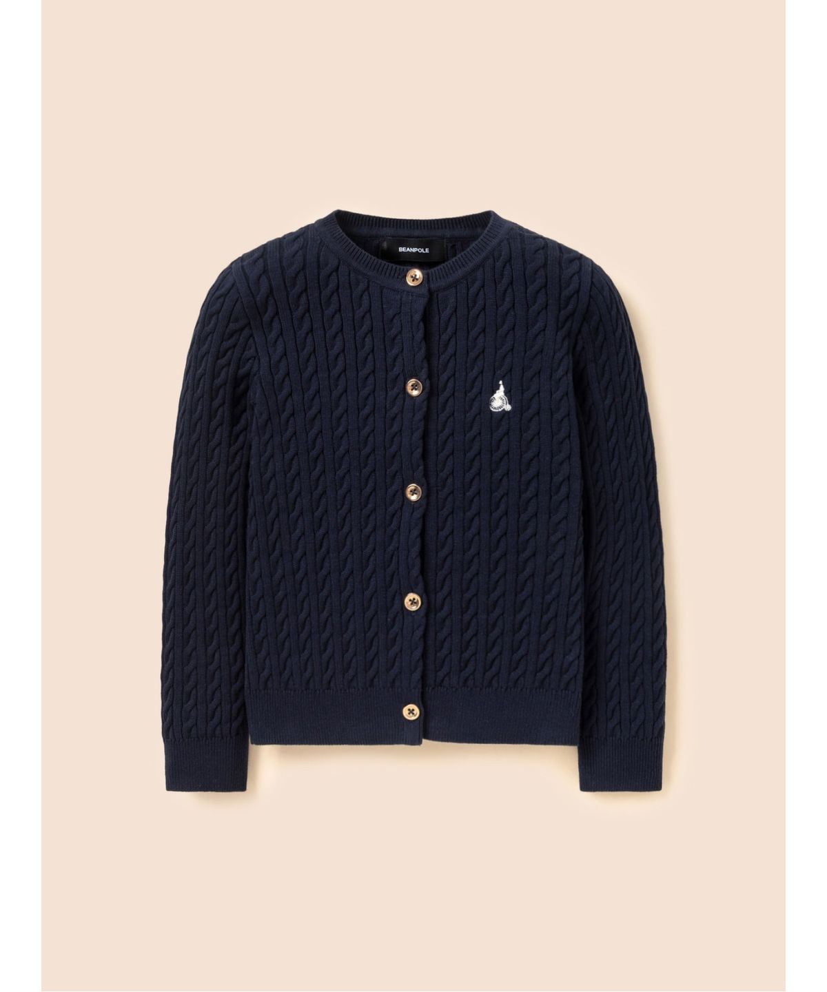 빈폴 키즈(BEANPOLE KIDS) [Essential] 여아 면 케이블 카디건  네이비 (BI585AGE1R) (BI585AGE1R)