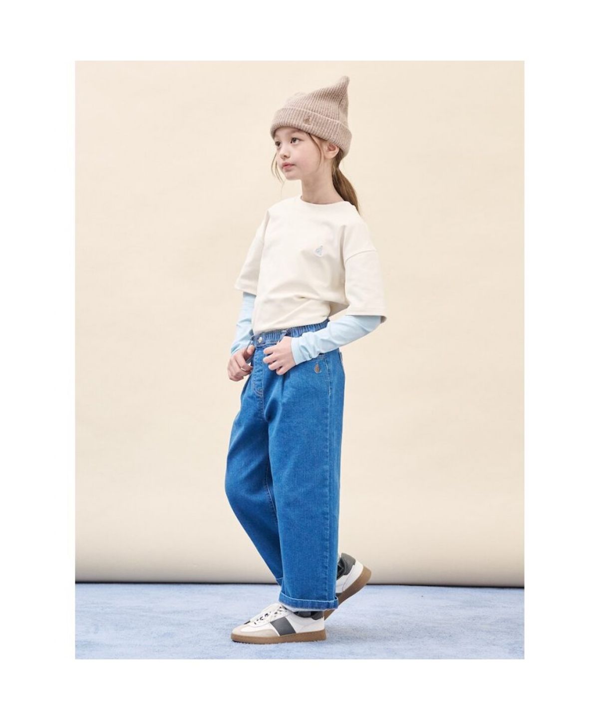 빈폴 키즈(BEANPOLE KIDS) [DENIM] 여아 세미 와이드 데님 팬츠  블루 (BI5821G01P) (BI5821G01P) (BI5821G01P)