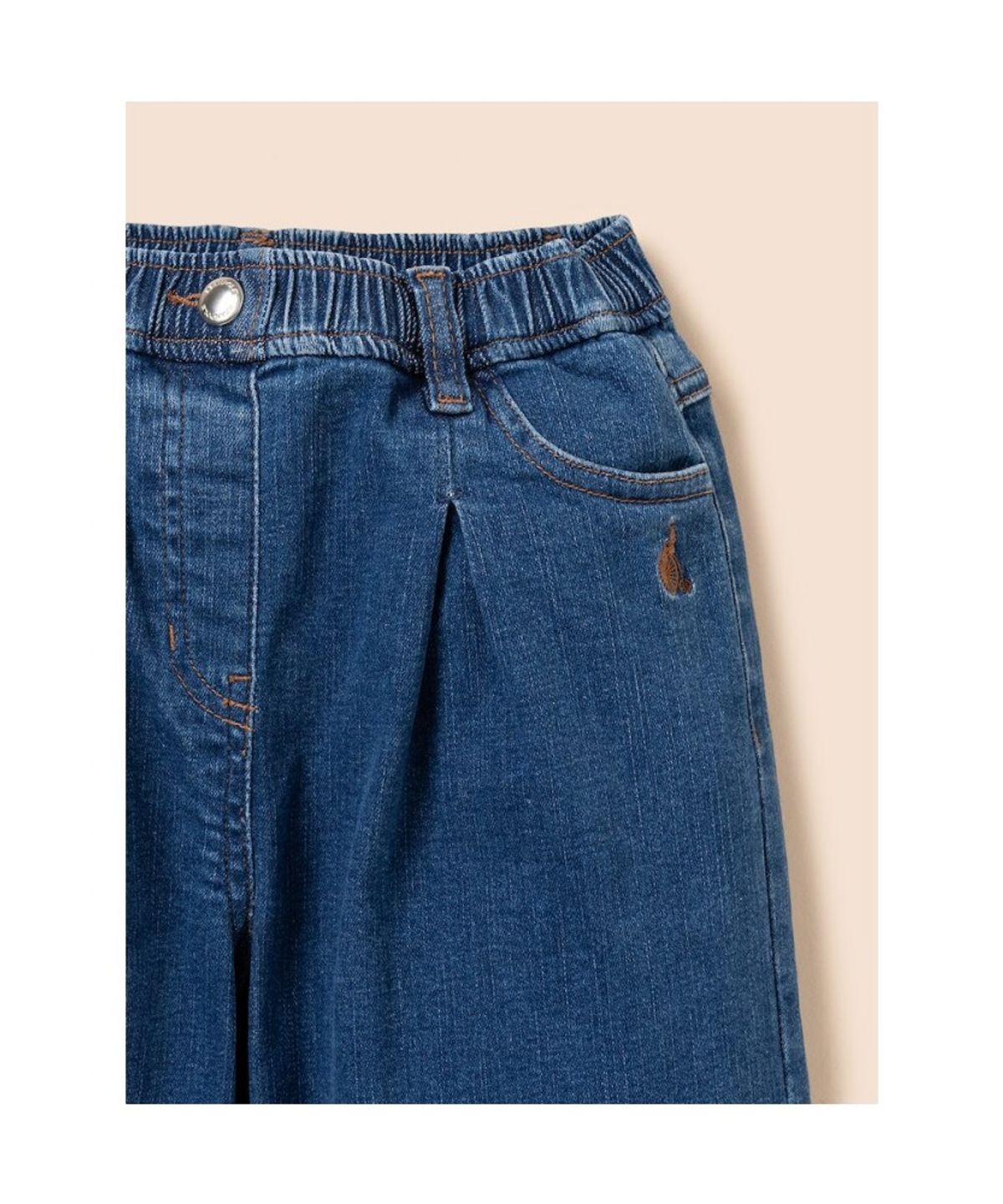 빈폴 키즈(BEANPOLE KIDS) [DENIM] 여아 세미 와이드 데님 팬츠  블루 (BI5821G01P) (BI5821G01P) (BI5821G01P)