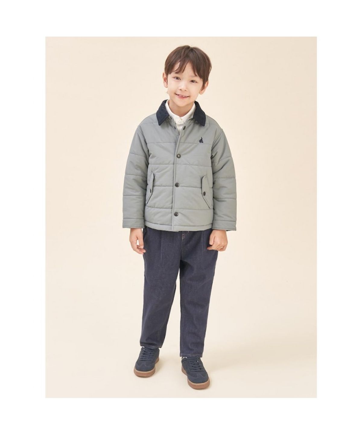 빈폴 키즈(BEANPOLE KIDS) [DENIM] 로데님 배기핏 팬츠  네이비 (BI5821U01R) (BI5821U01R)