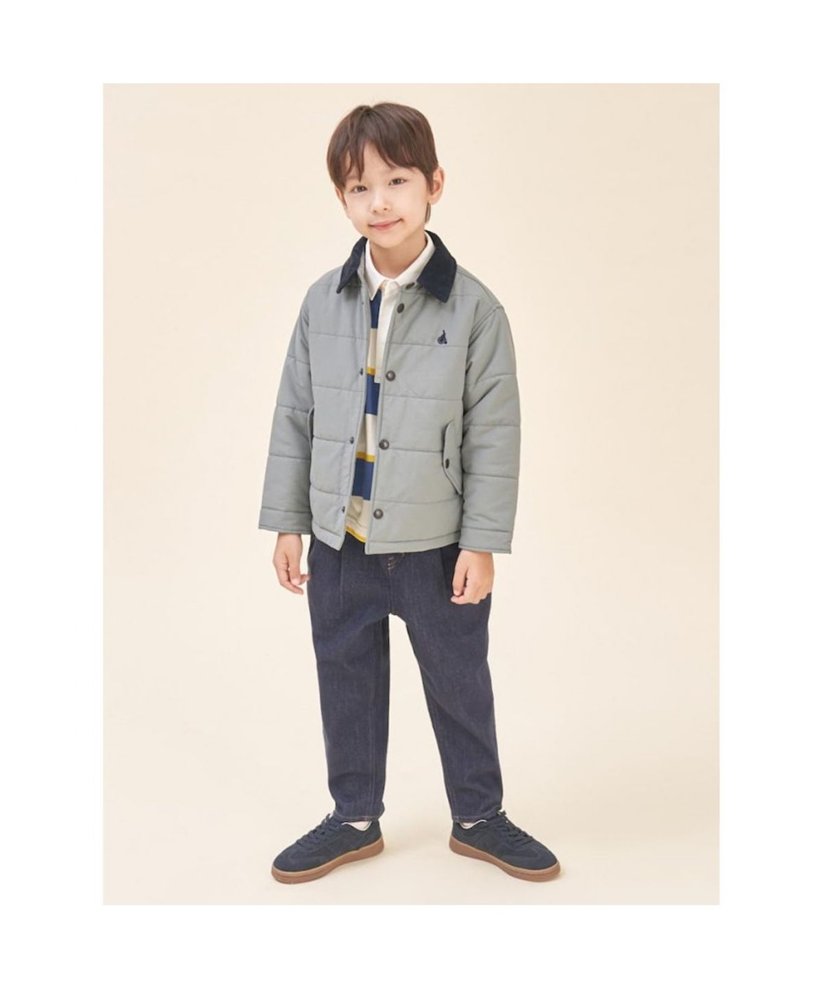빈폴 키즈(BEANPOLE KIDS) [DENIM] 로데님 배기핏 팬츠  네이비 (BI5821U01R) (BI5821U01R)