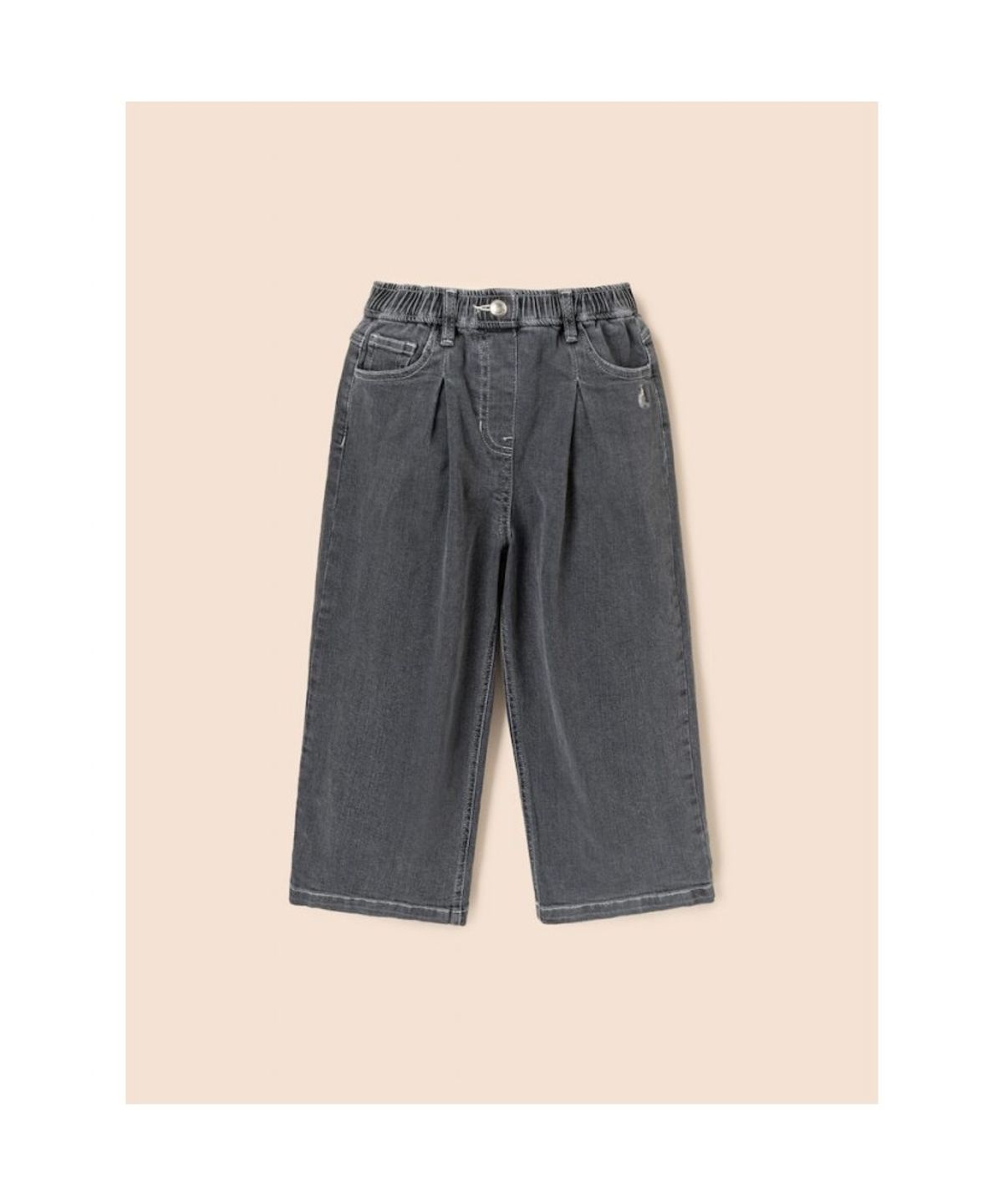 빈폴 키즈(BEANPOLE KIDS) [DENIM] 여아 세미와이드 데님 팬츠  애쉬 (BI5821G014) (BI5821G014)