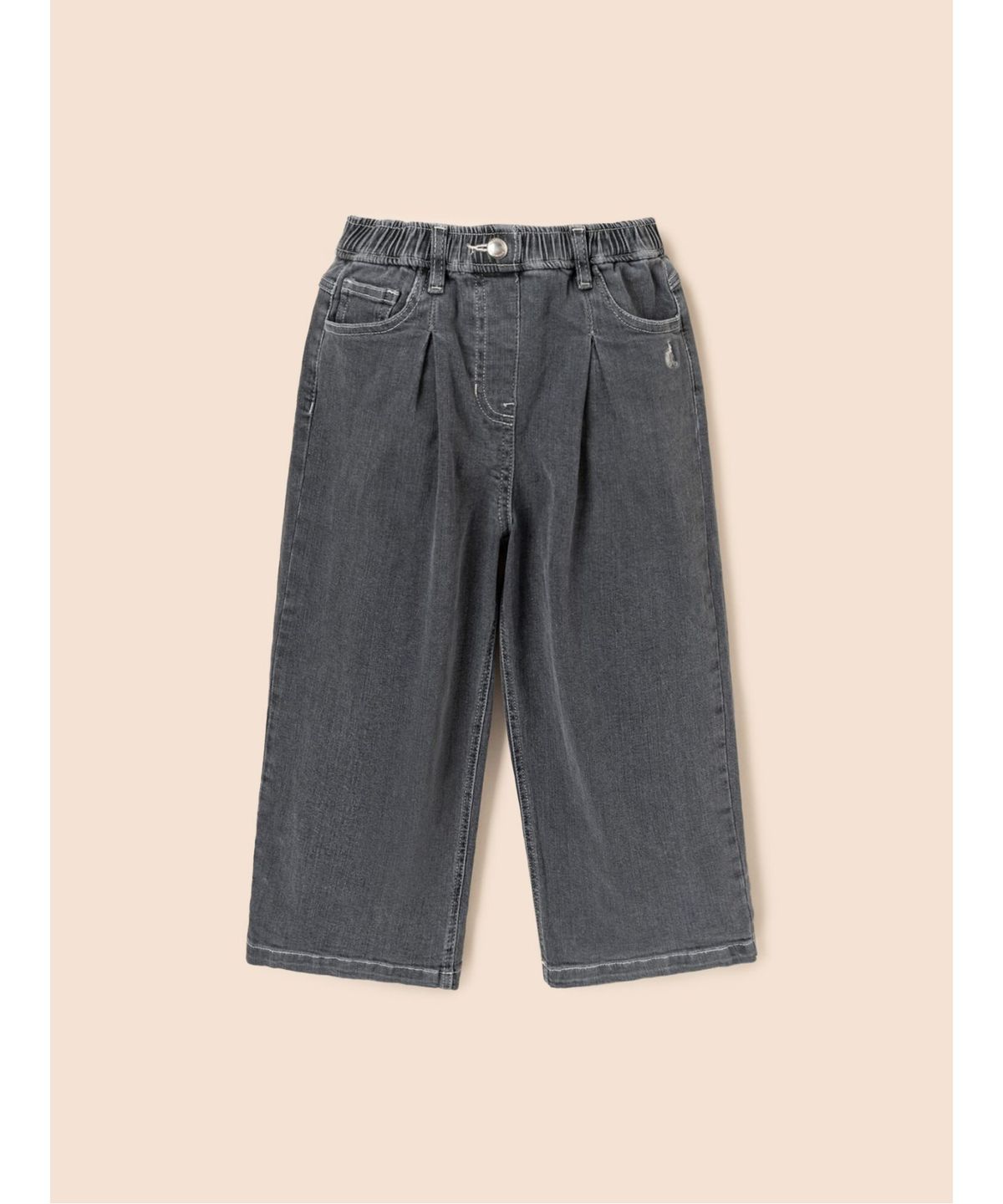 빈폴 키즈(BEANPOLE KIDS) [DENIM] 여아 세미와이드 데님 팬츠  애쉬 (BI5821G014) (BI5821G014)