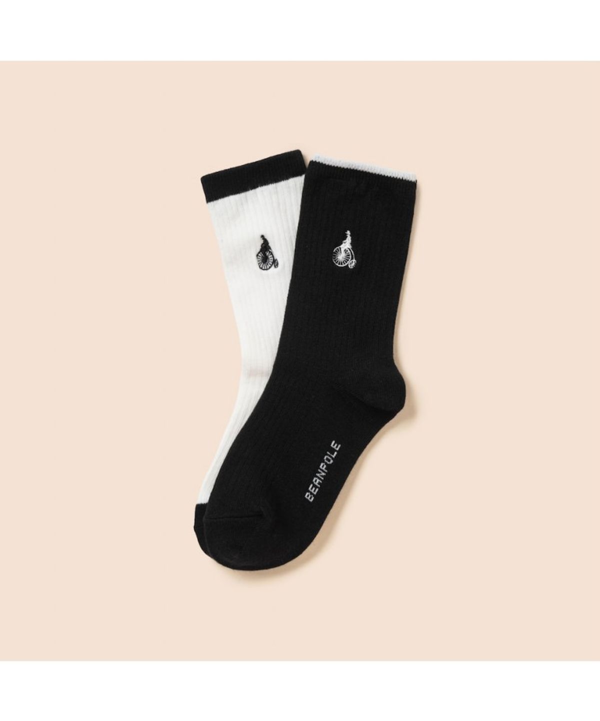 빈폴 키즈(BEANPOLE KIDS) 골지 양말 2족 세트  블랙 (BI58KTU015) (BI58KTU015)