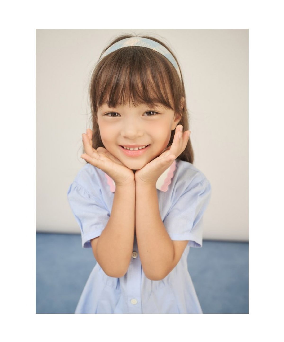 빈폴 키즈(BEANPOLE KIDS) 샴브레이 시어서커 반소매 원피스  스카이 블루 (BI5771G02Q) (BI5771G02Q) (BI5771G02Q)