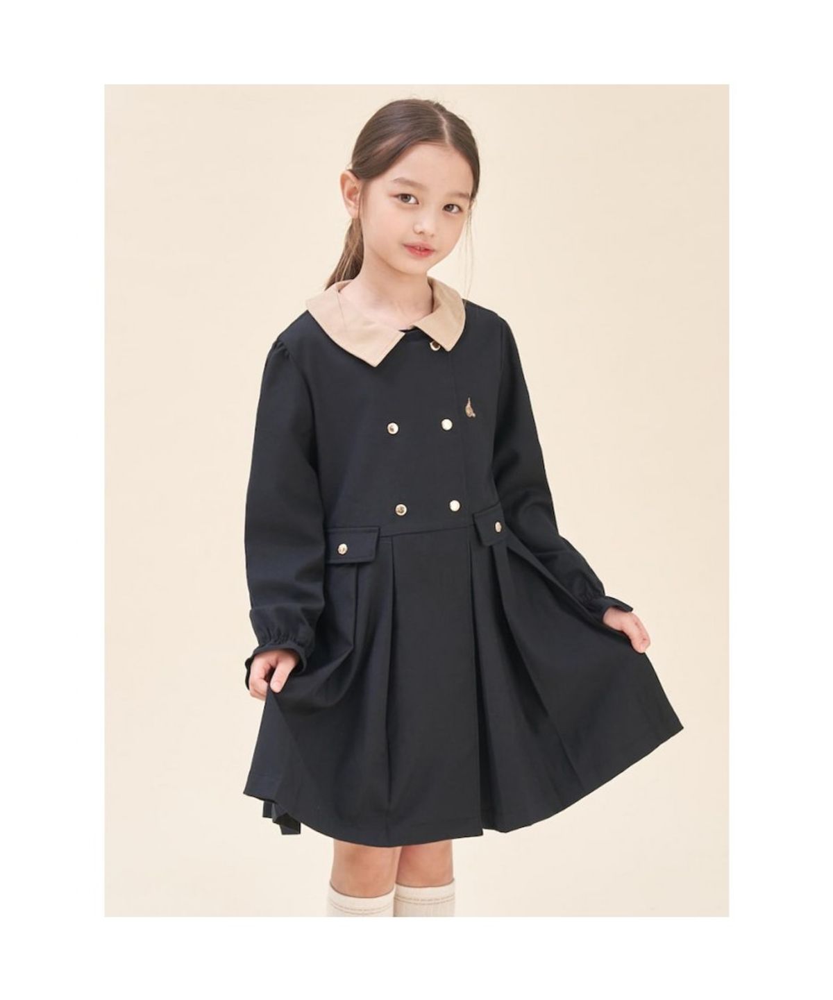 빈폴 키즈(BEANPOLE KIDS) 2WAY 원피스형 트렌치 코트  블랙 (BI5871G025) (BI5871G025)