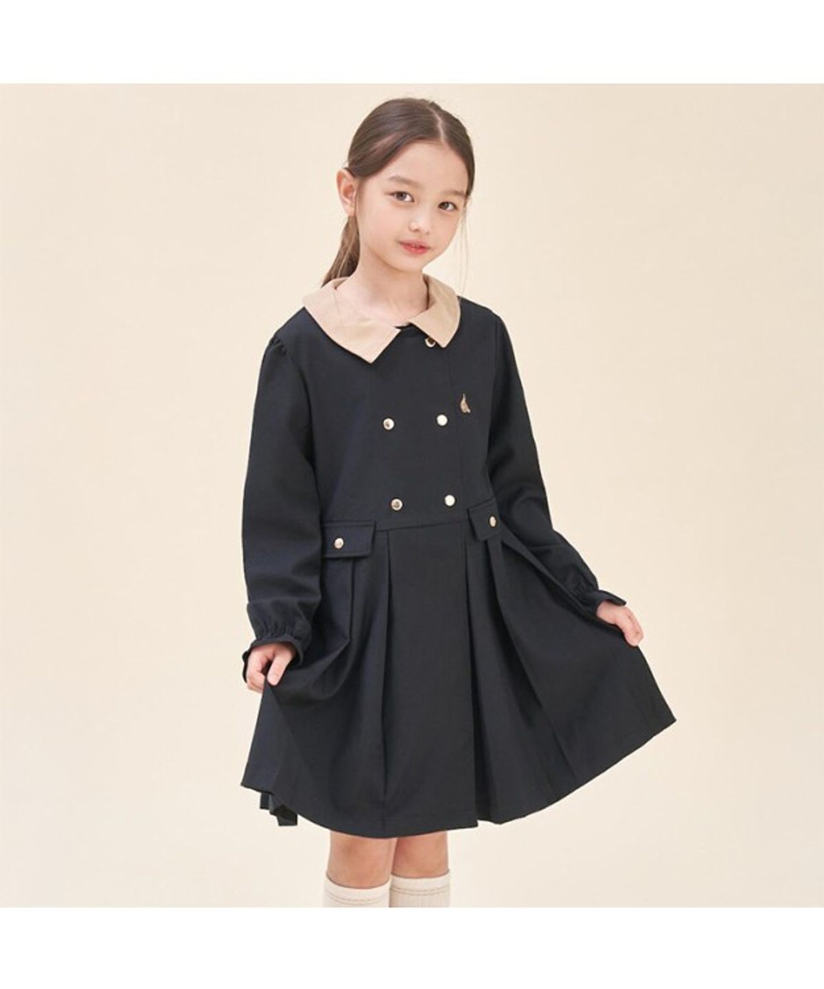 빈폴 키즈(BEANPOLE KIDS) 2WAY 원피스형 트렌치 코트  블랙 (BI5871G025) (BI5871G025)