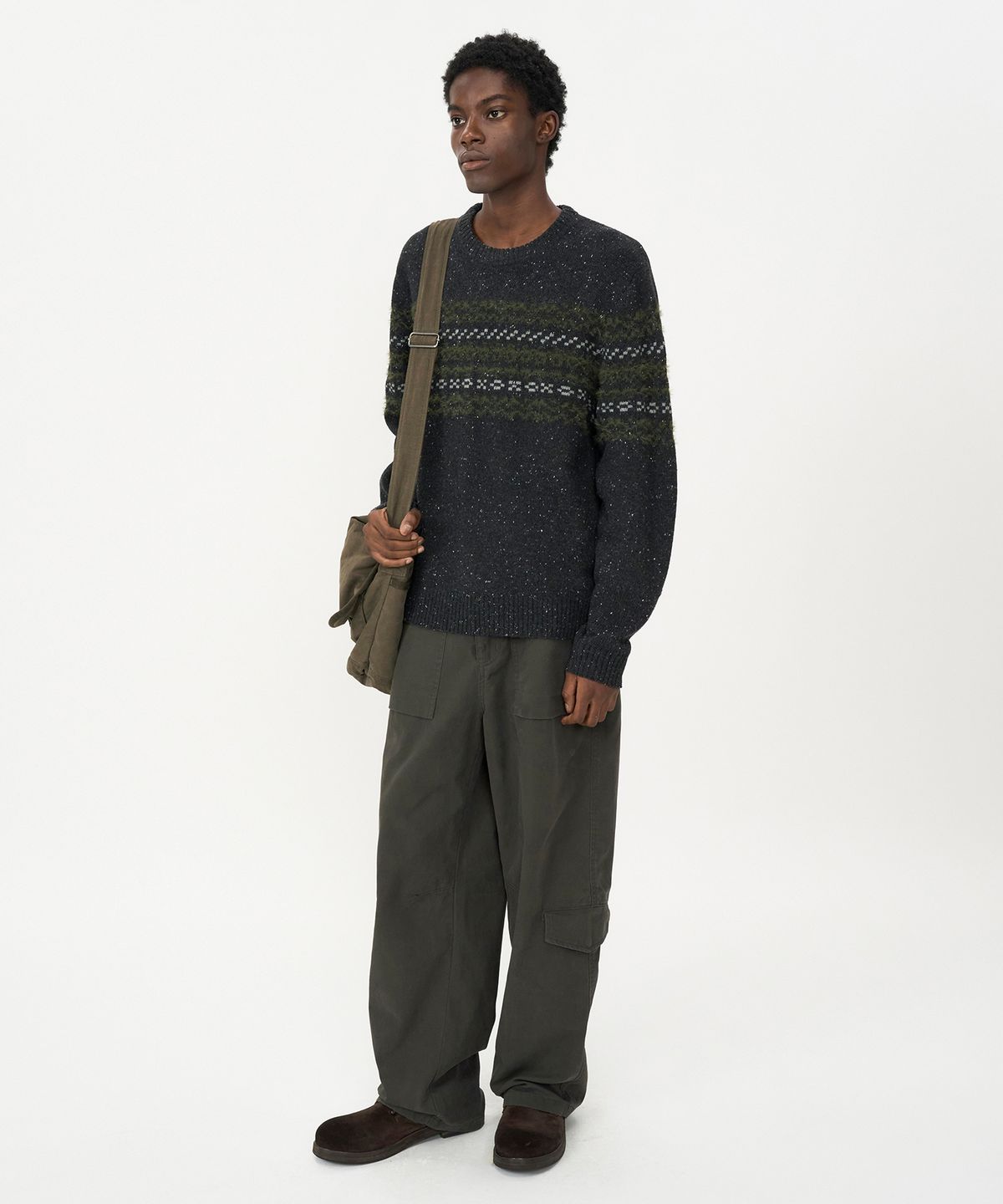 인사일런스(INSILENCE) 워시드 코튼 카고 팬츠 KHAKI BROWN