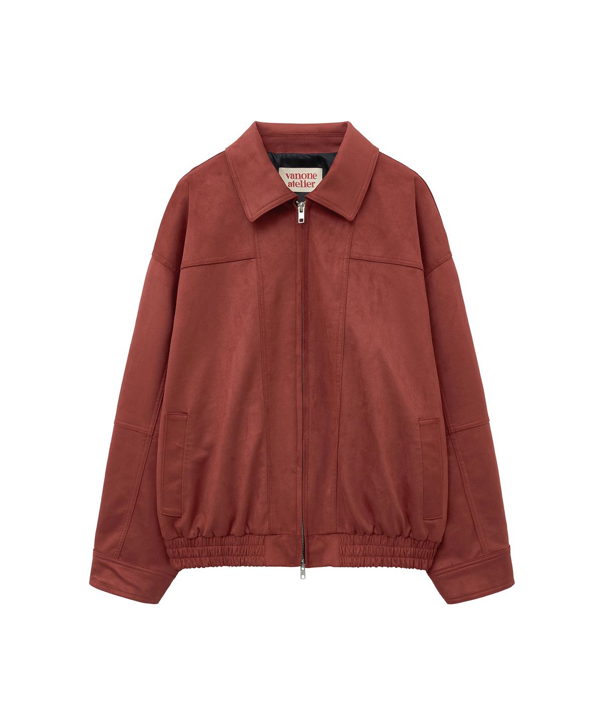 반원 아틀리에(VANONE ATELIER) O3750 오버핏 스웨이드 재킷_Wine