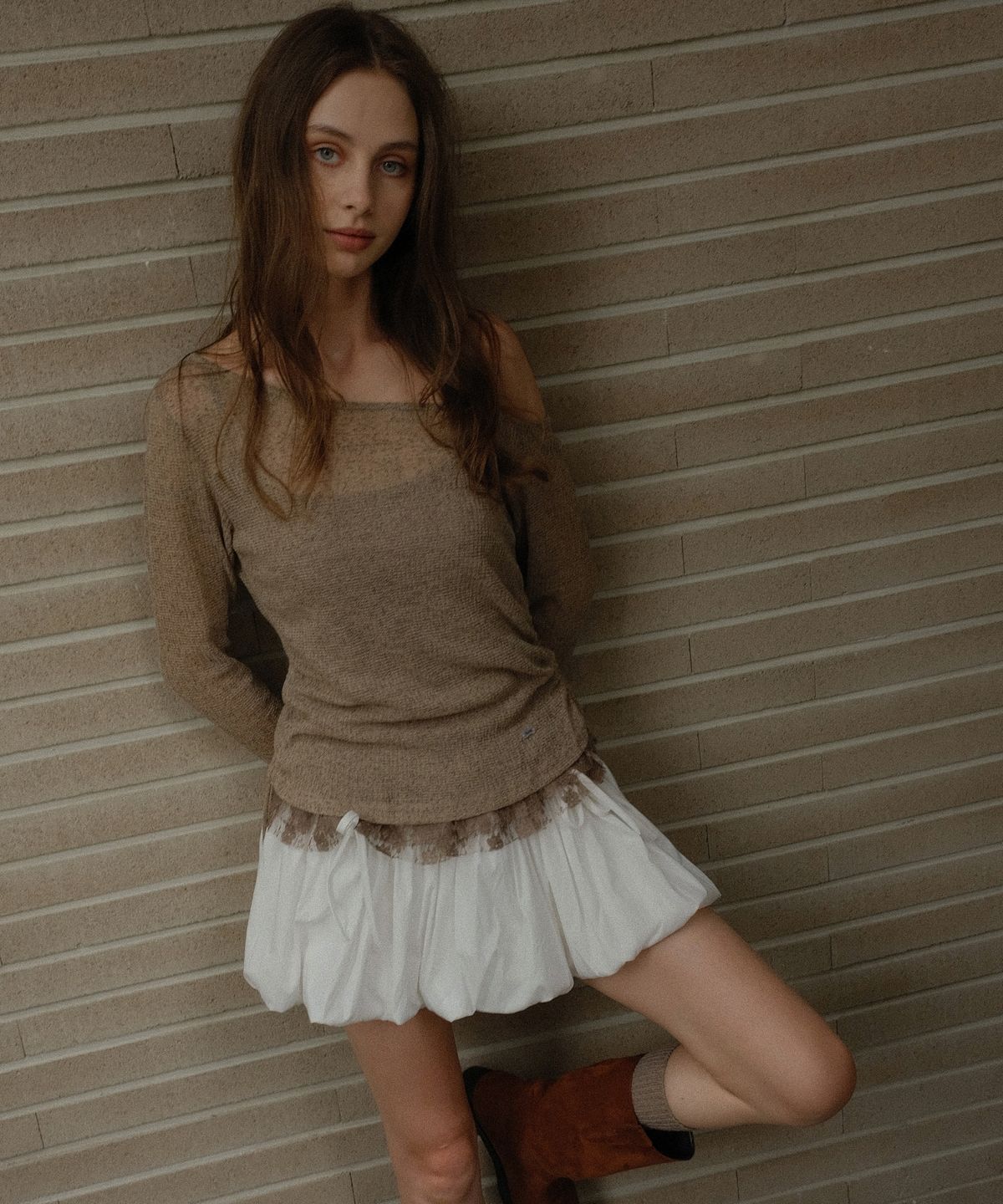 쿨키튼(KOOLKITTEN) Lace Peek Layered Set