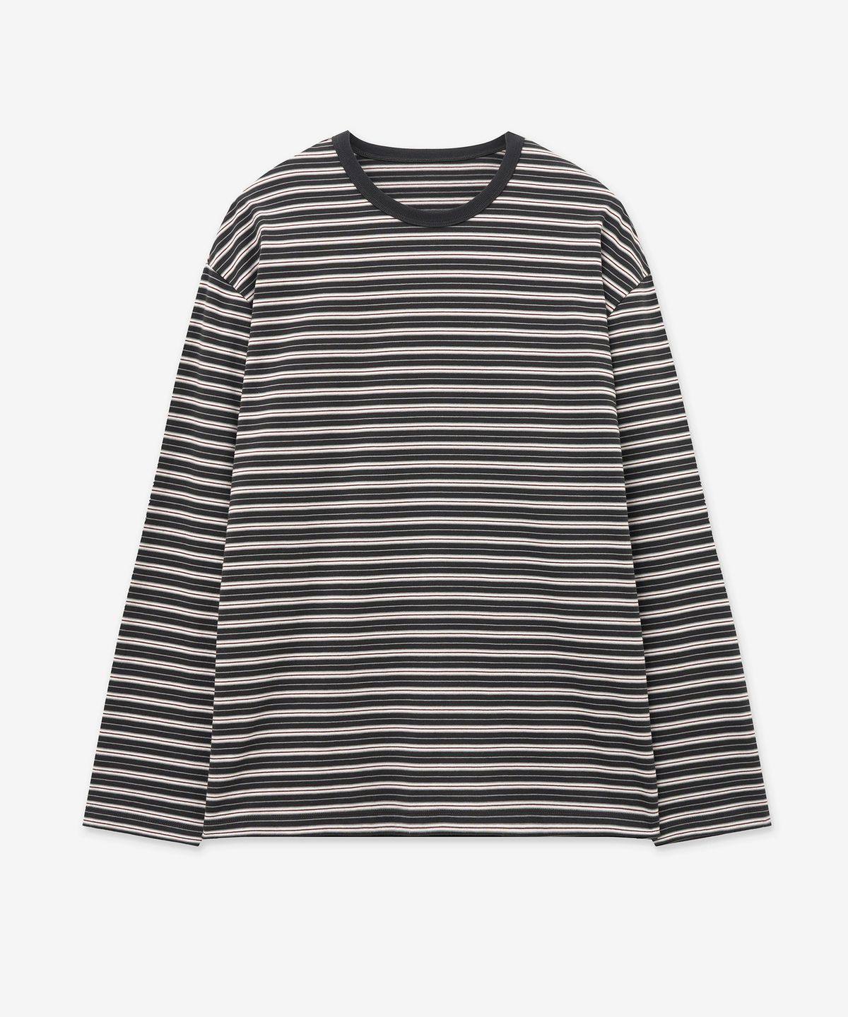 티엔지티(TNGT) Multi Stripe Long Sleeve T-Shirts (Khaki) TNTS5F101K2
