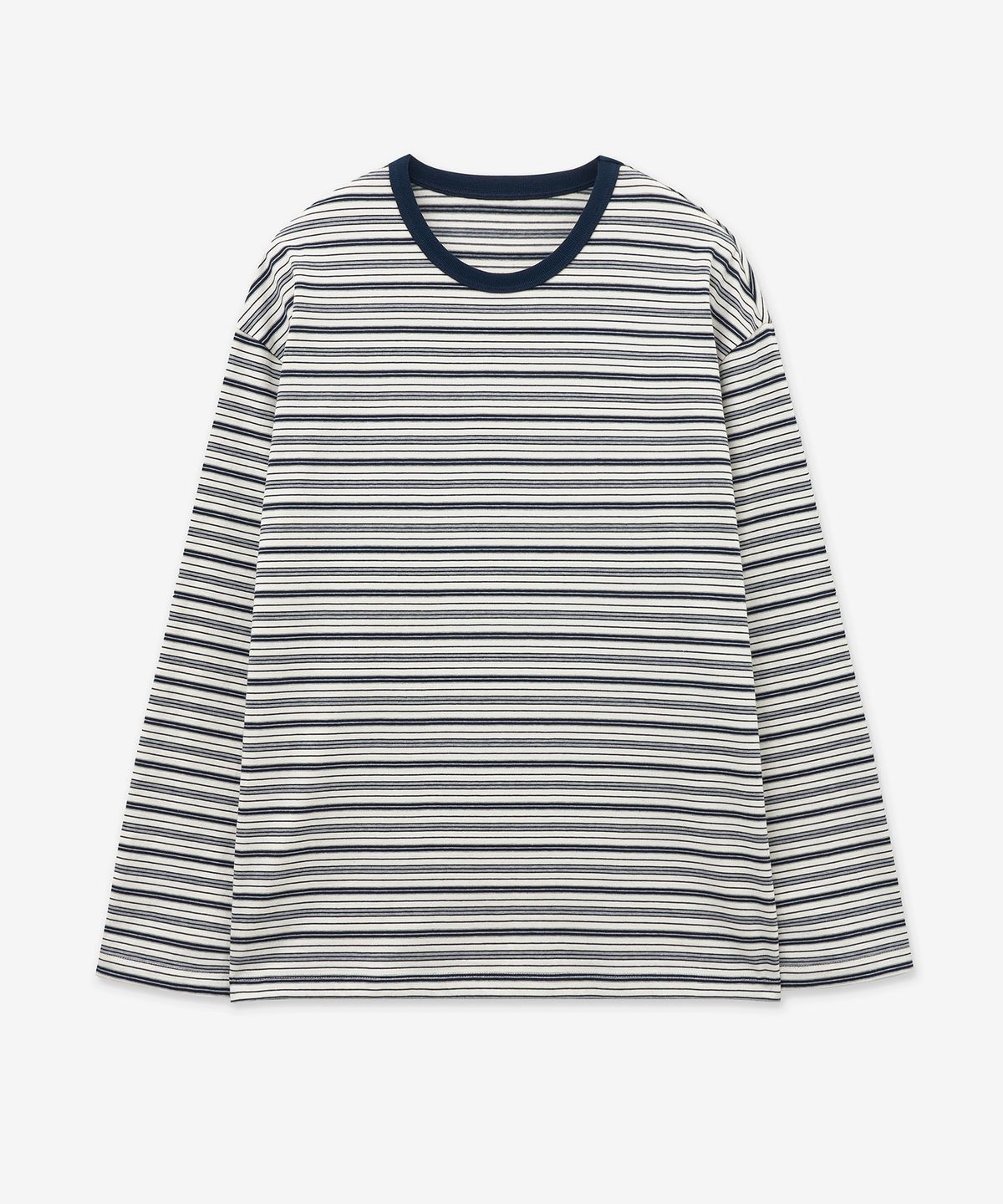 티엔지티(TNGT) Multi Stripe Long Sleeve T-Shirts (Navy) TNTS5F101N2
