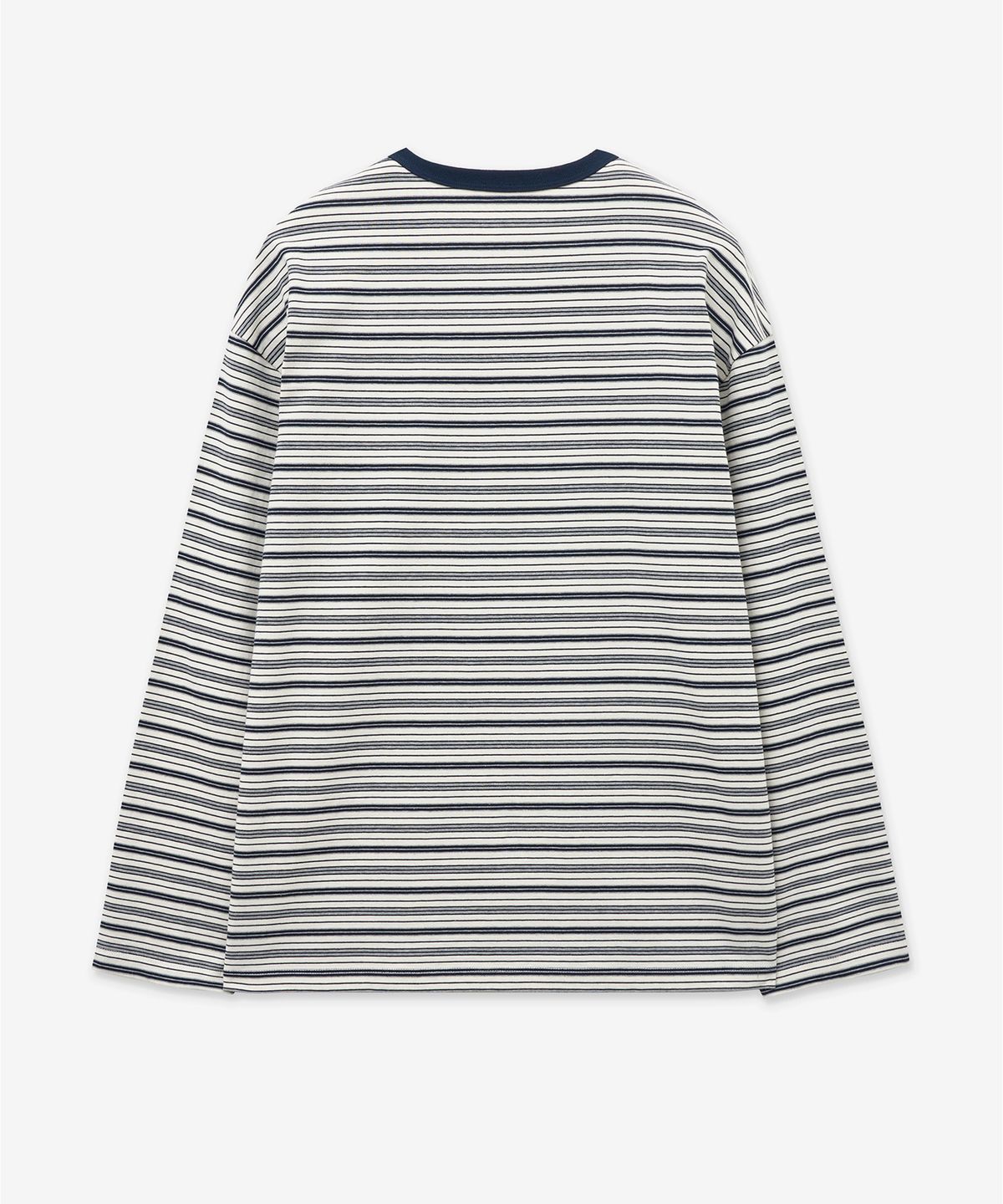 티엔지티(TNGT) Multi Stripe Long Sleeve T-Shirts (Navy) TNTS5F101N2