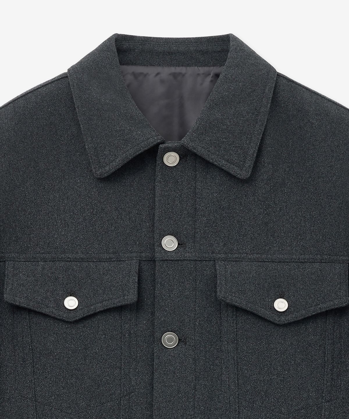 티엔지티(TNGT) Wool Trucker Jacket (Melange Grey) TNJU5F103G2
