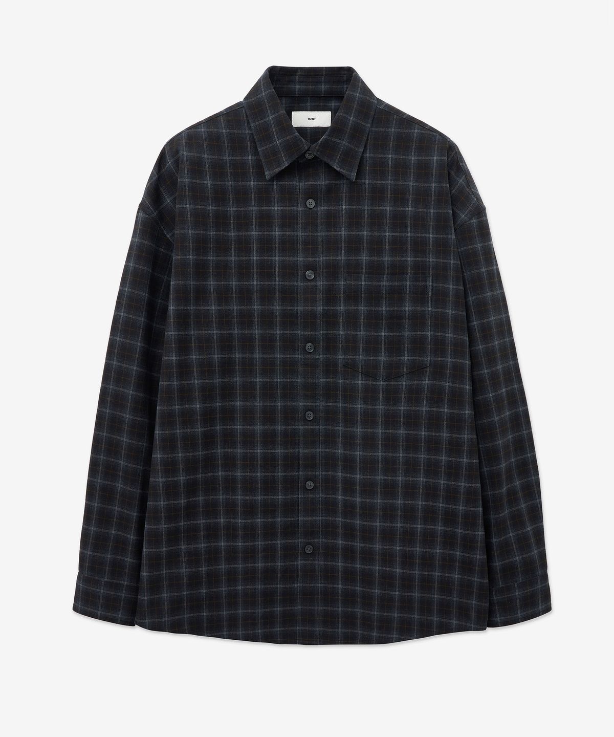 티엔지티(TNGT) Oversize Check Shirt (Black) TNSH5F104BK