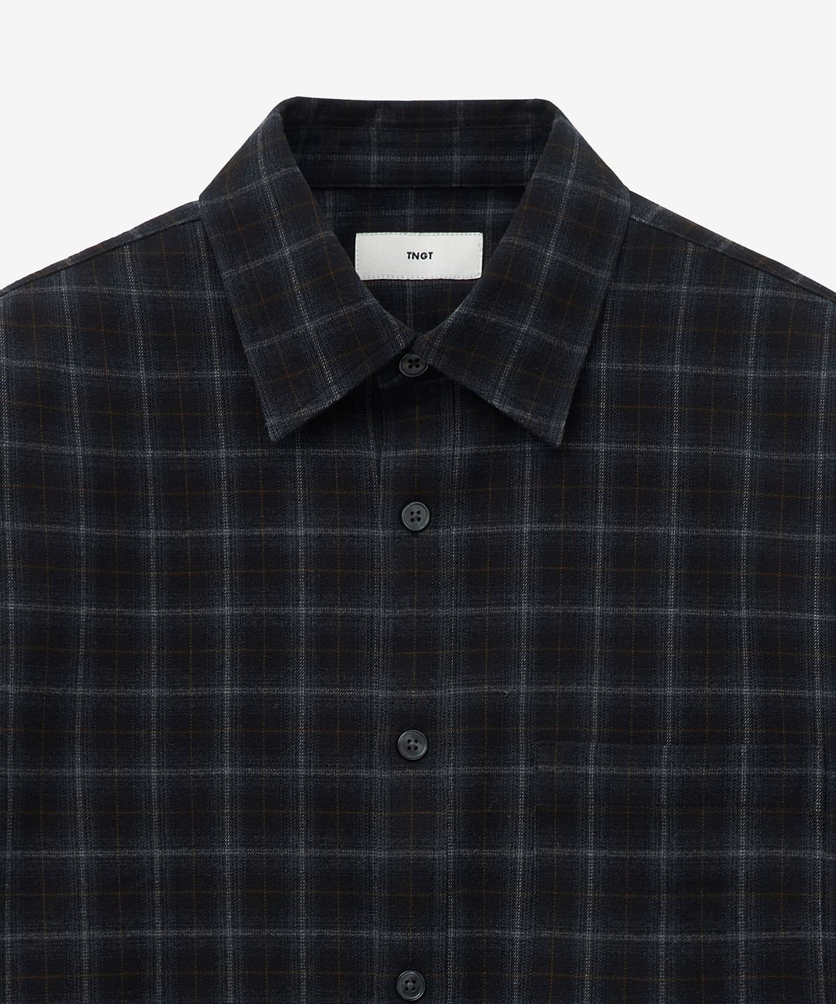 티엔지티(TNGT) Oversize Check Shirt (Black) TNSH5F104BK