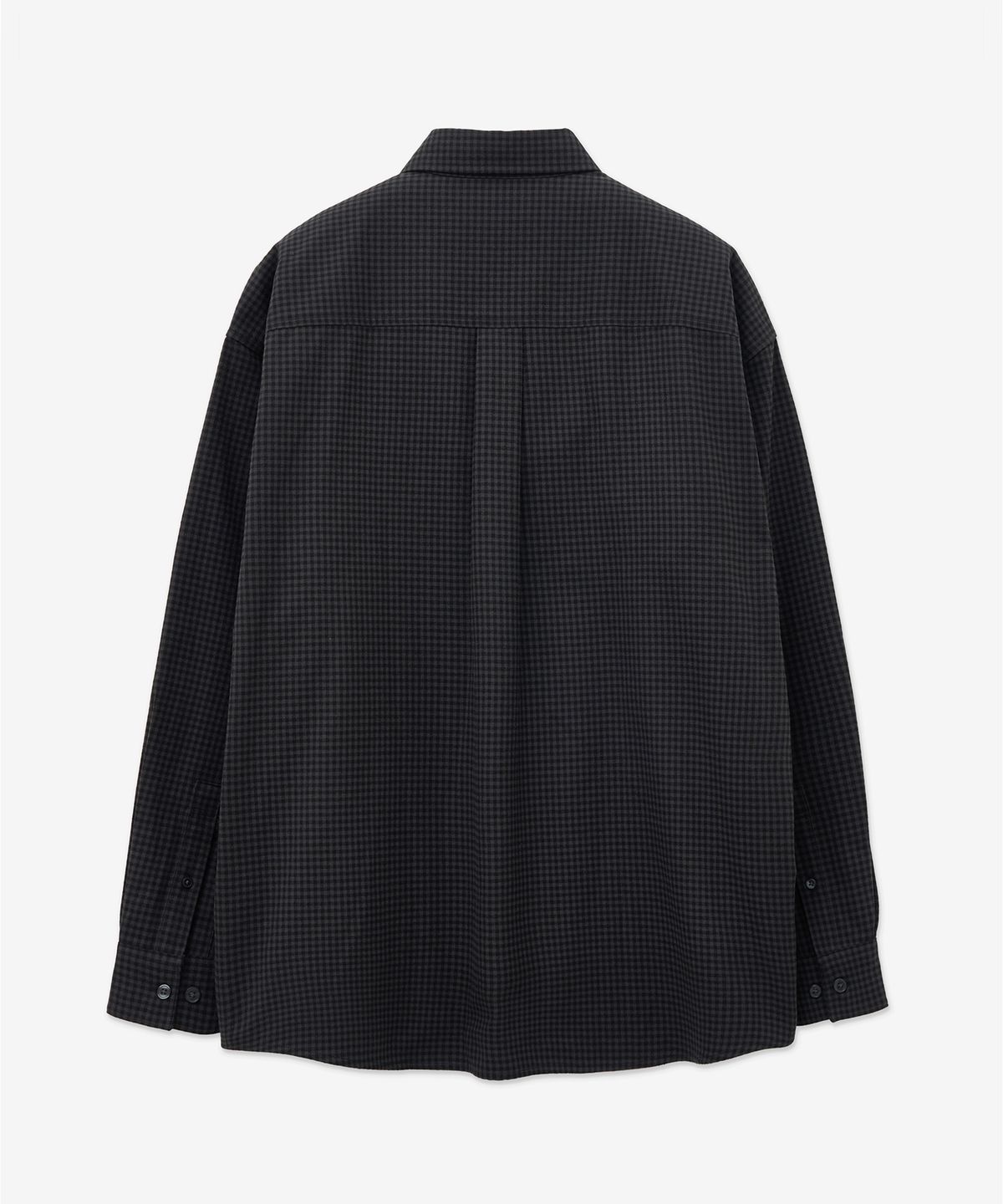 티엔지티(TNGT) Oversize Micro Check Shirt (Black) TNSH5F103BK