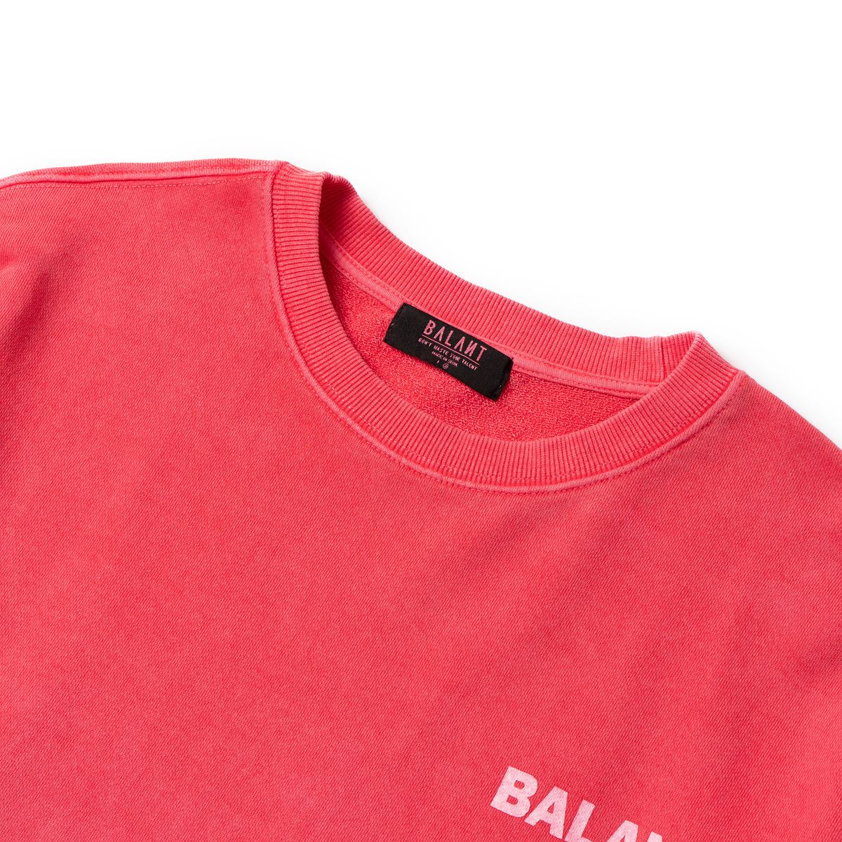 발란트(BALANT) 피그먼트 호프 앤드 패션 스웨이트셔츠 - 핑크