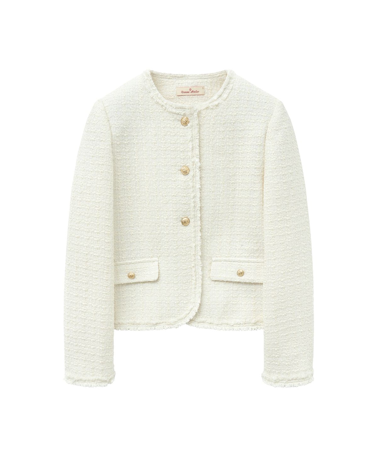 반원 아틀리에(VANONE ATELIER) O3755 울 트위드 재킷_Ivory