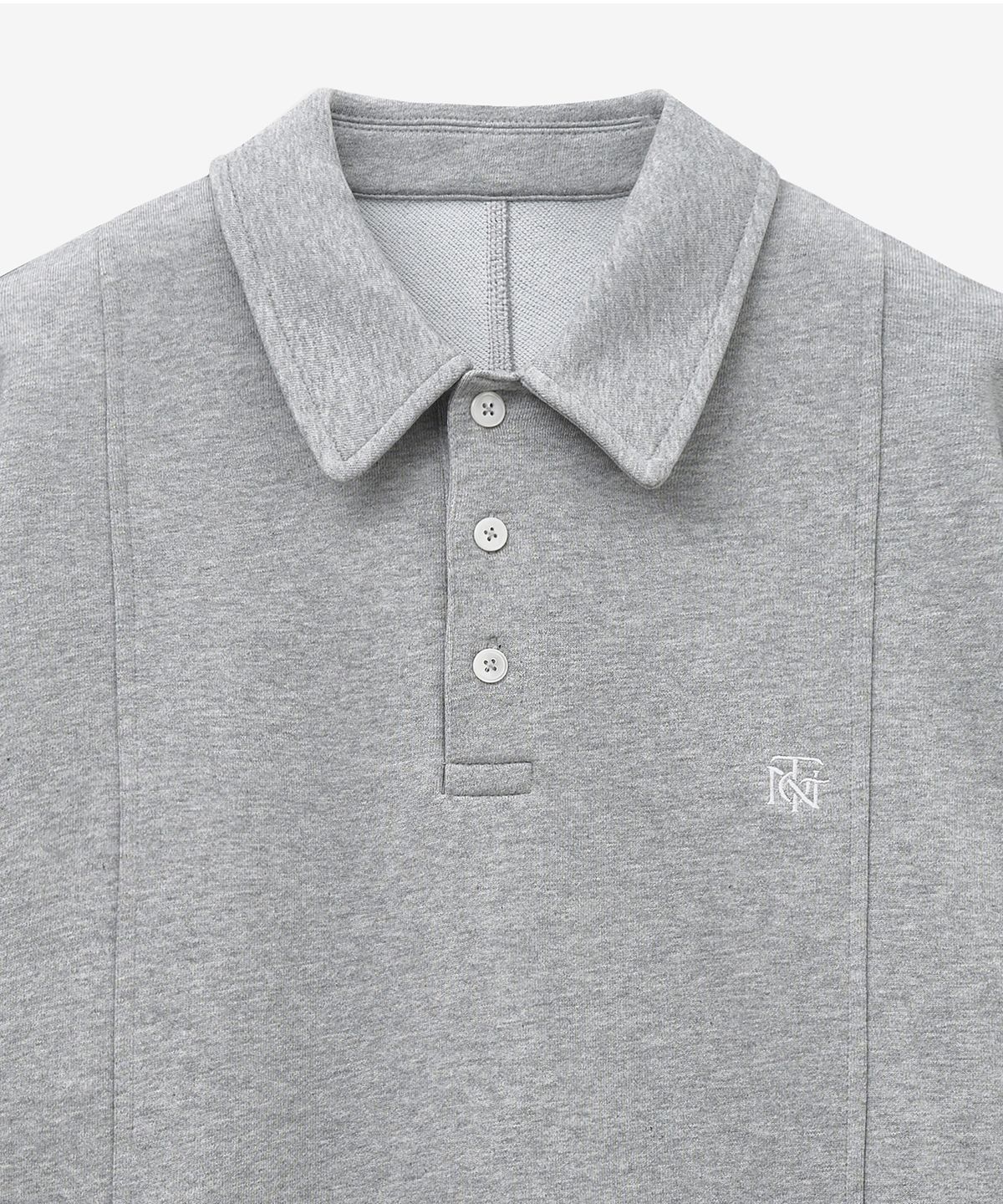 티엔지티(TNGT) Embroidery Logo Polo Sweatshirt (Grey) TNTS5F103G2