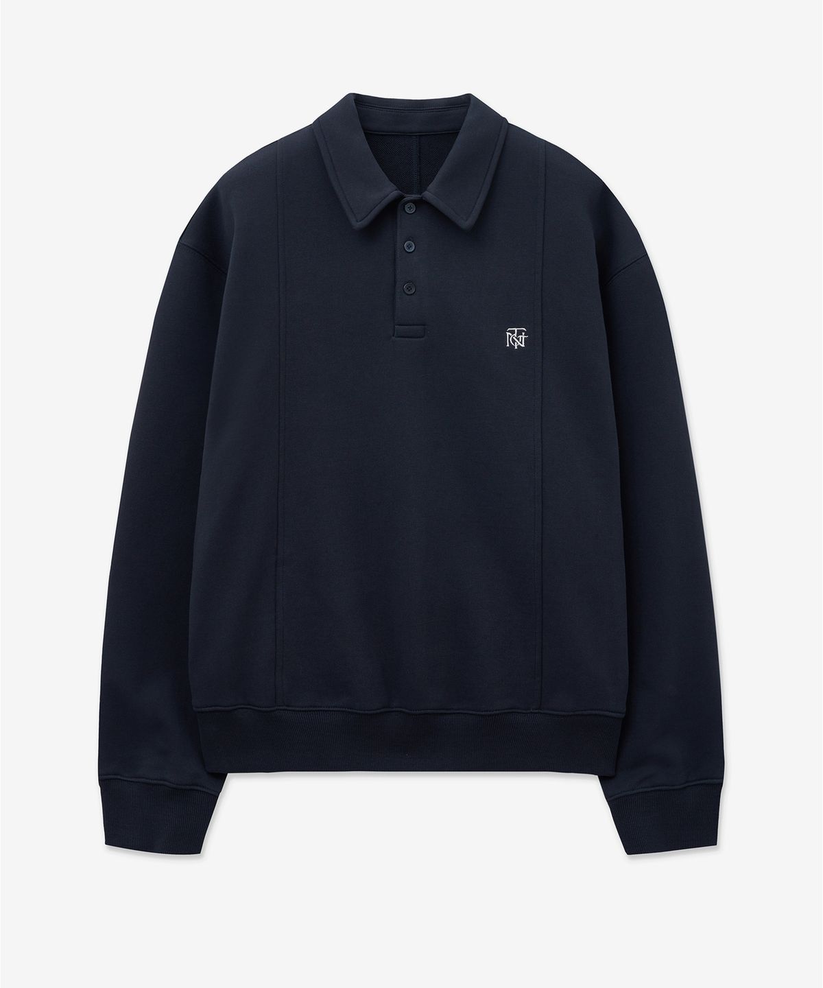티엔지티(TNGT) Embroidery Logo Polo Sweatshirt (Navy) TNTS5F103N2
