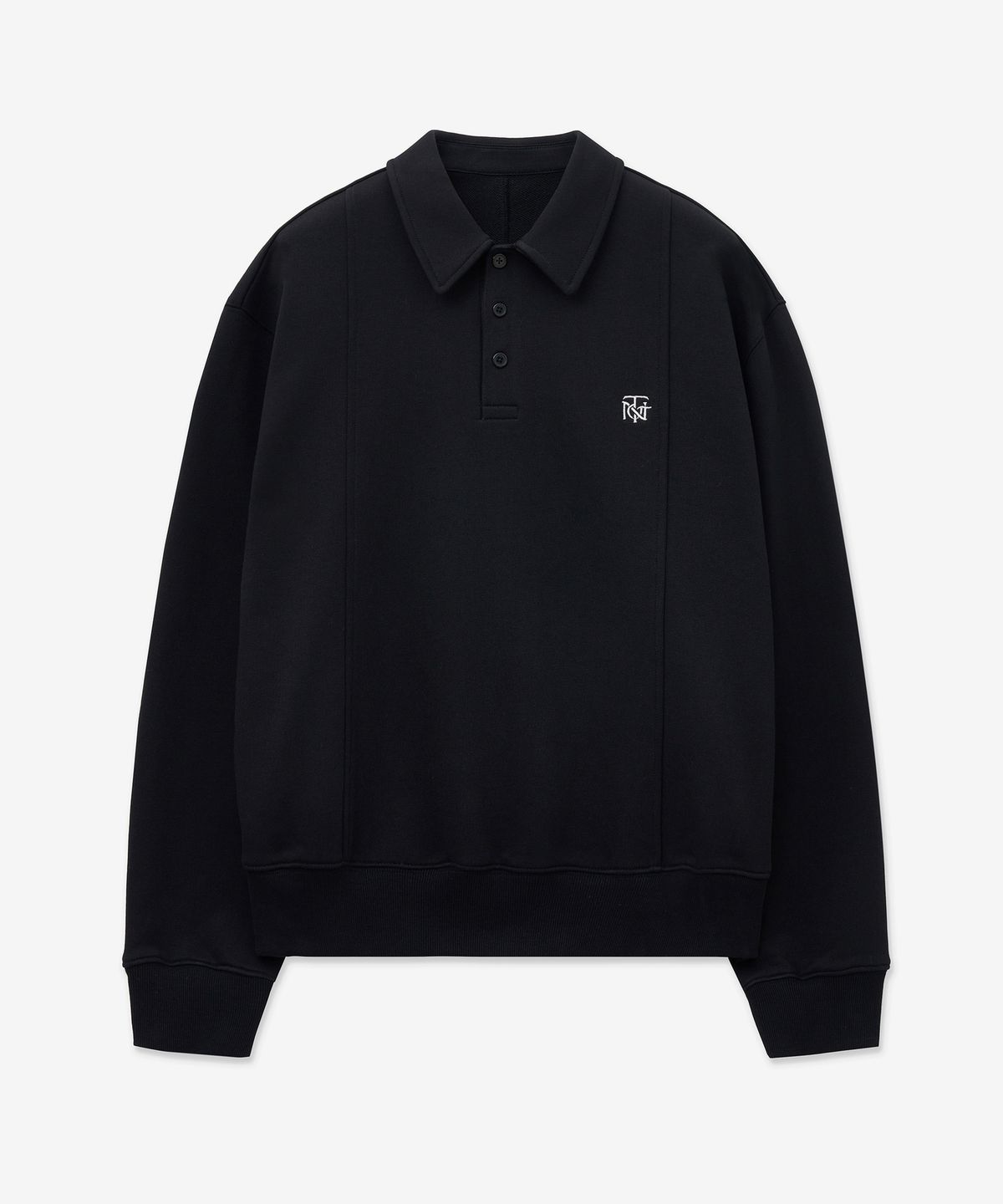 티엔지티(TNGT) Embroidery Logo Polo Sweatshirt (Black) TNTS5F103BK