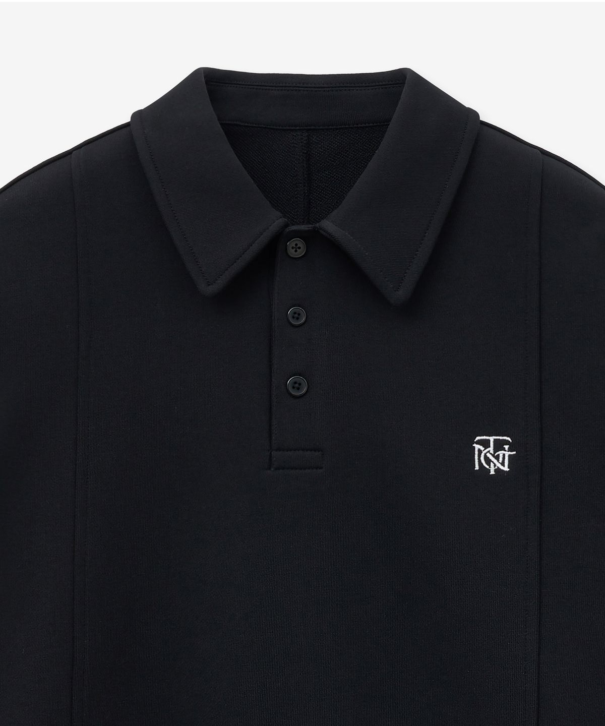 티엔지티(TNGT) Embroidery Logo Polo Sweatshirt (Black) TNTS5F103BK