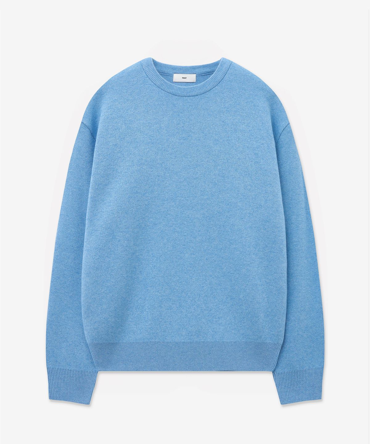 티엔지티(TNGT) Wool Blended Round Neck Sweater (Melange Blue) TNSW5F105B2