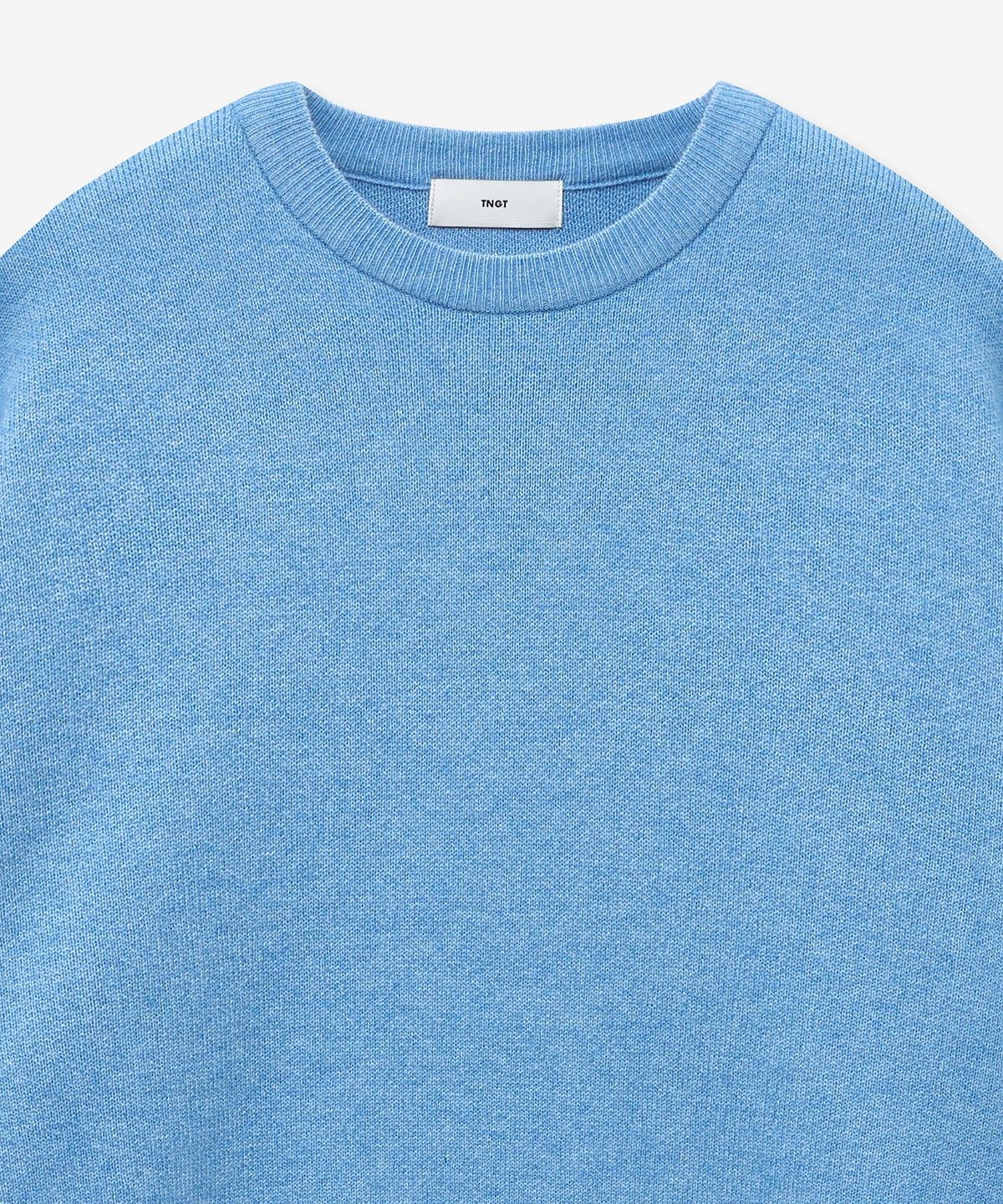 티엔지티(TNGT) Wool Blended Round Neck Sweater (Melange Blue) TNSW5F105B2
