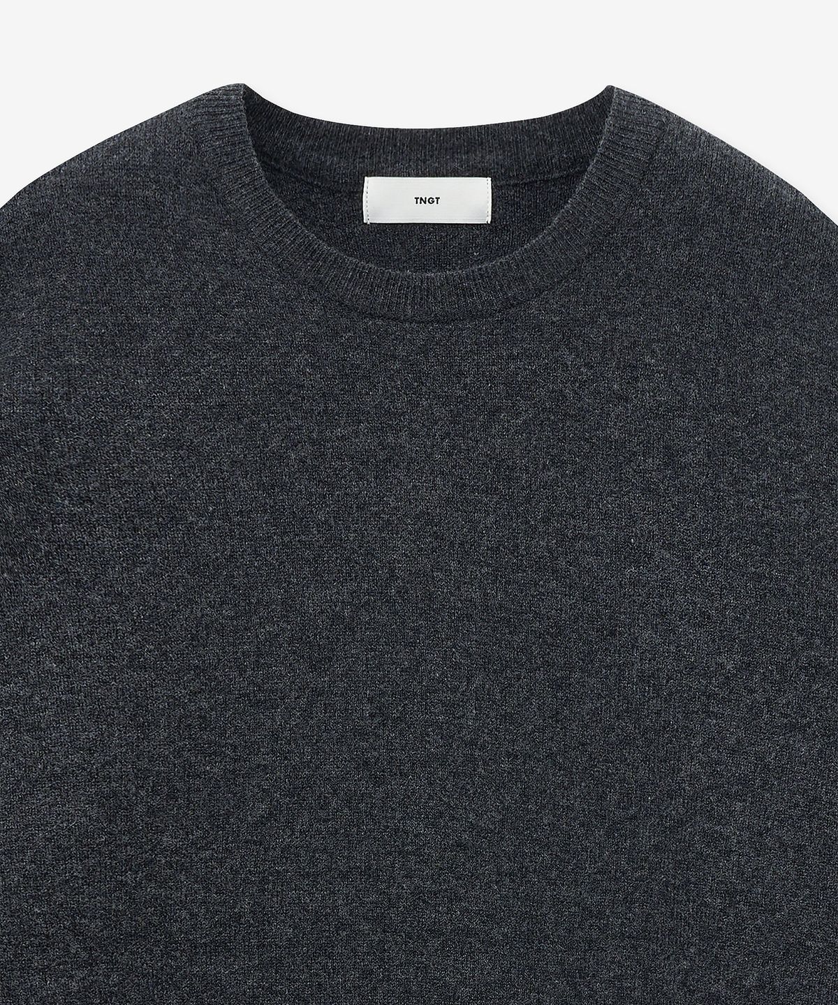 티엔지티(TNGT) Wool Blended Round Neck Sweater (Dark Grey) TNSW5F105CG