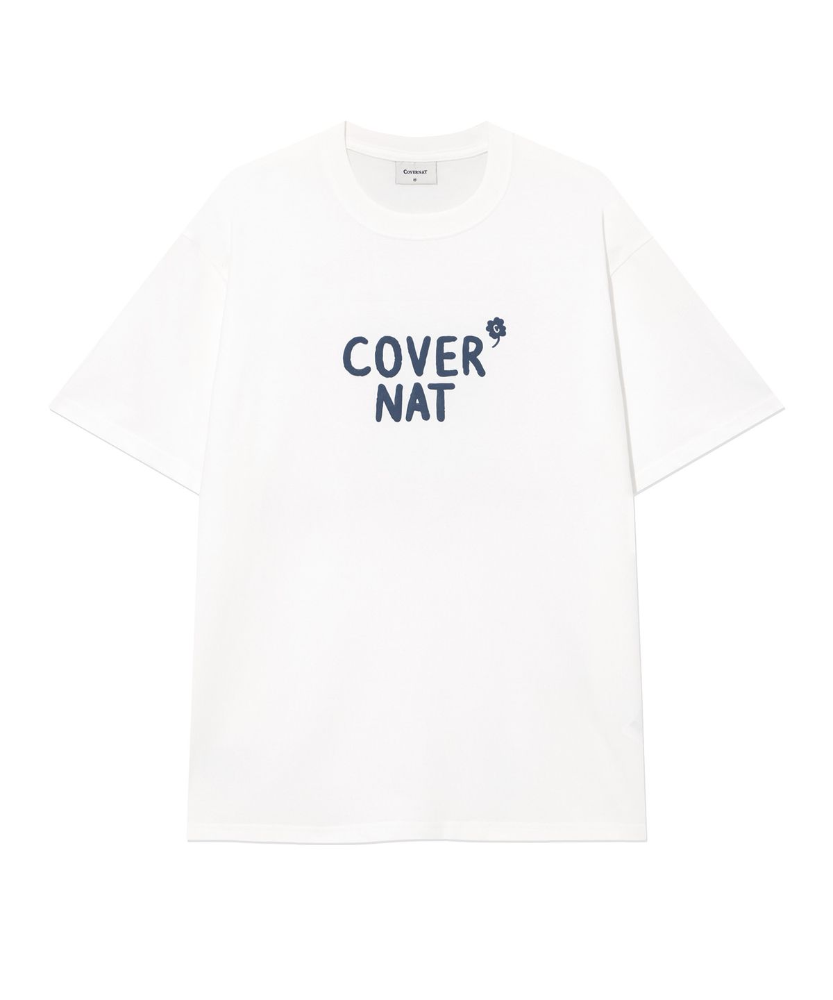 커버낫(COVERNAT) [커버낫X하이다나] 럭키 씨리얼 로고 티셔츠 Off White