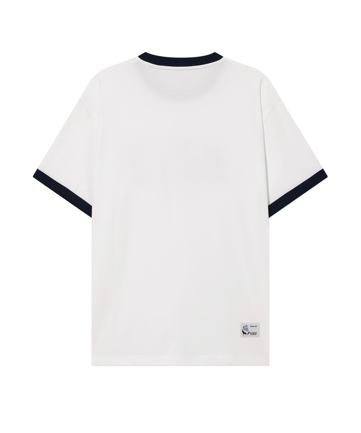 커버낫(COVERNAT) [커버낫X하이다나] 럭키 씨리얼 링거 티셔츠 Off White