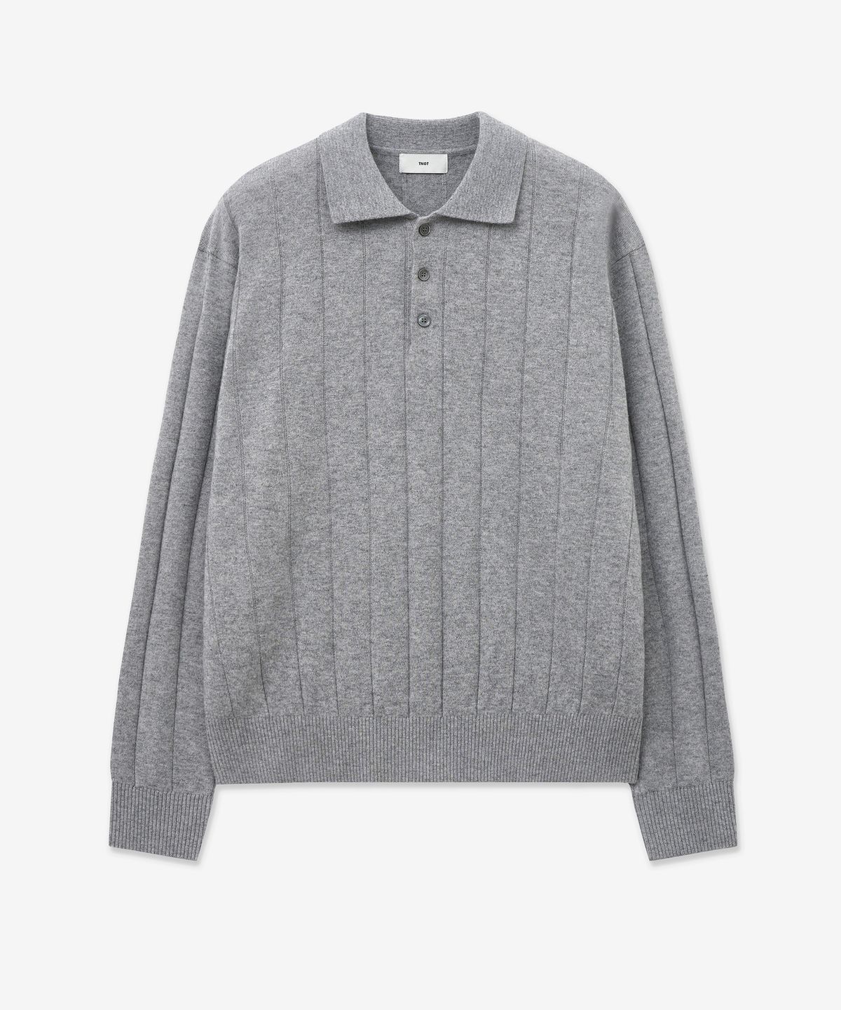티엔지티(TNGT) Oversize Rib Polo Knit Top (Grey) TNSW5F111G2
