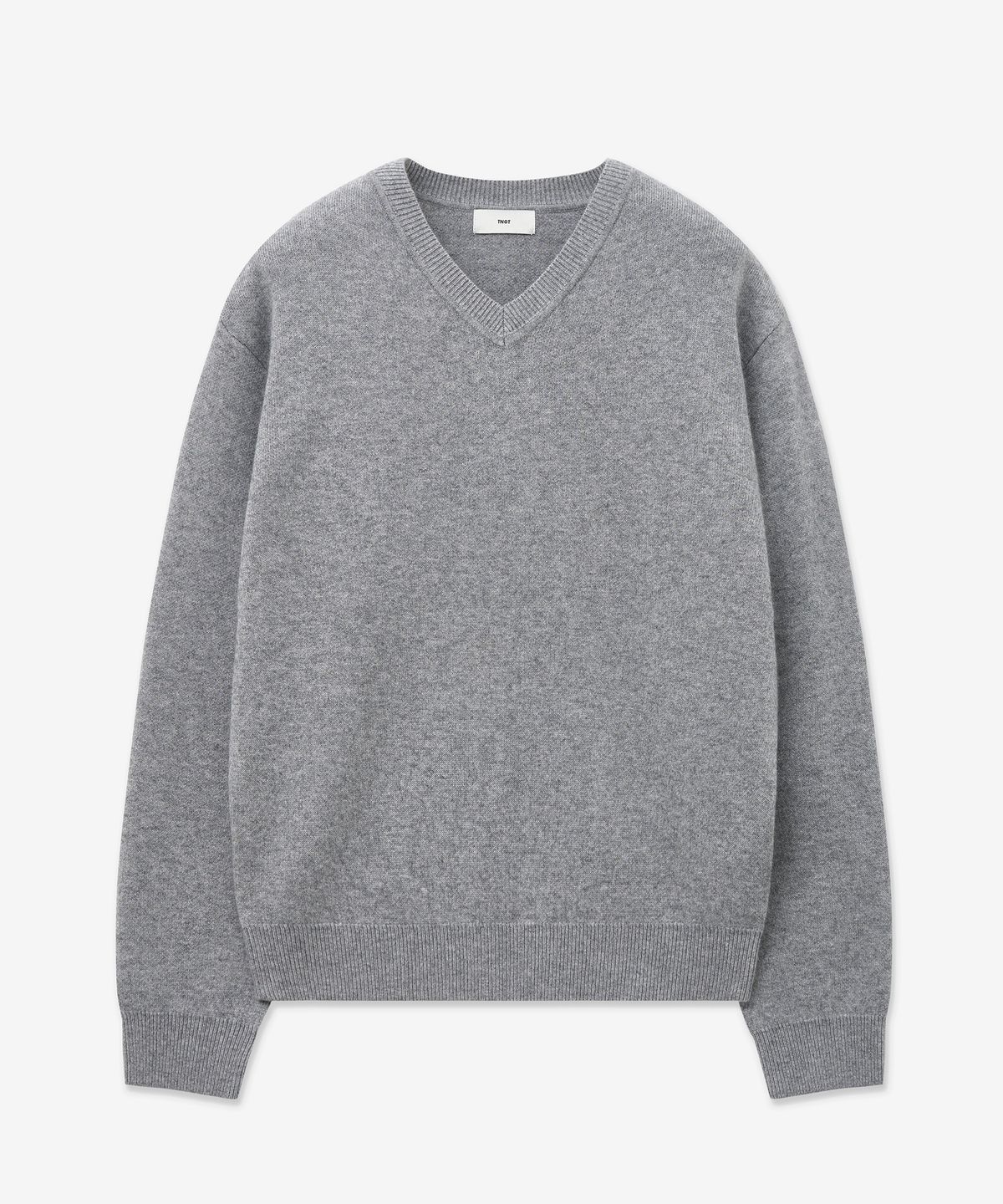 티엔지티(TNGT) Cashmere Blended V-neck Knit Top (Grey) TNSW5F108G2