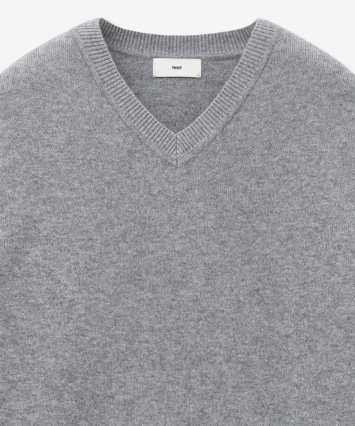 티엔지티(TNGT) Cashmere Blended V-neck Knit Top (Grey) TNSW5F108G2