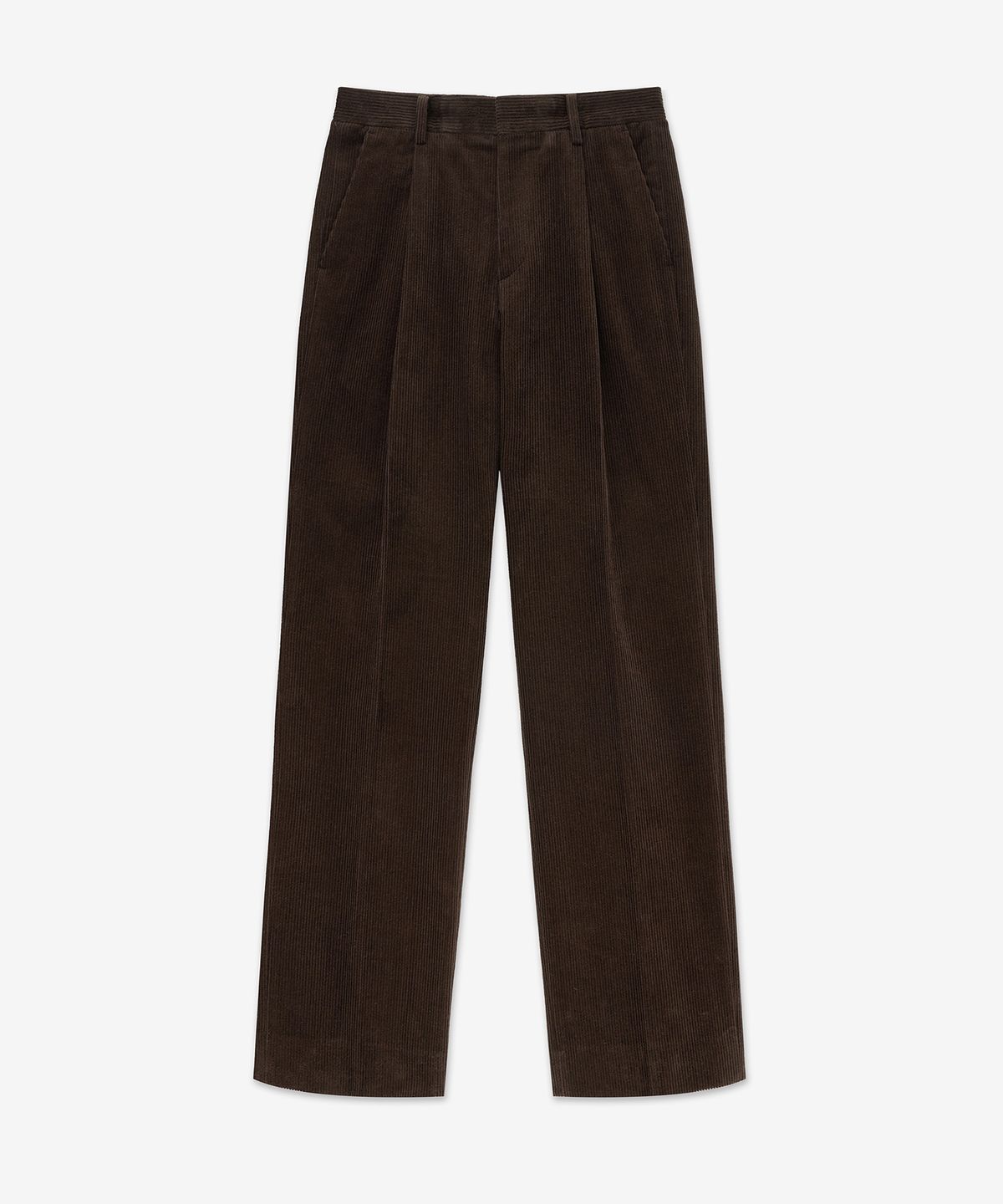 티엔지티(TNGT) Corduroy Semi Wide Pants (Brown) TNPA5F107W2