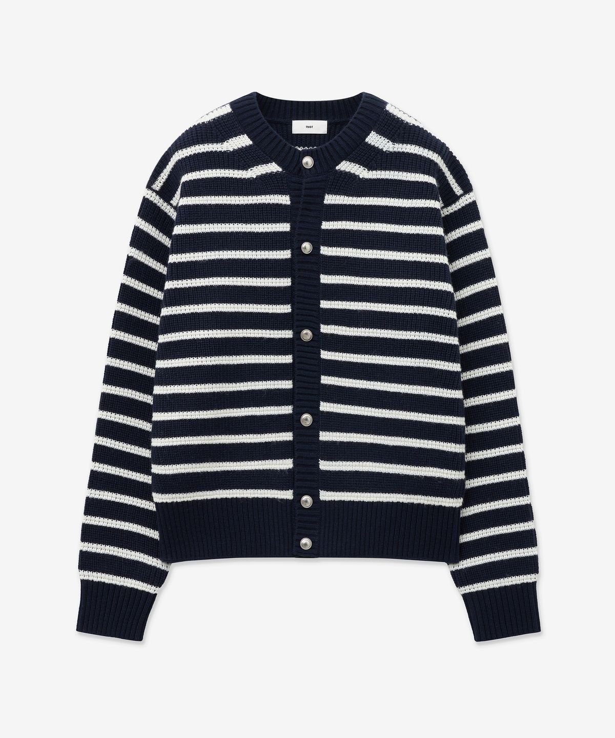 티엔지티(TNGT) Chunky Wool Knit Cardigan (Navy Stripe) TNSW5F101N2