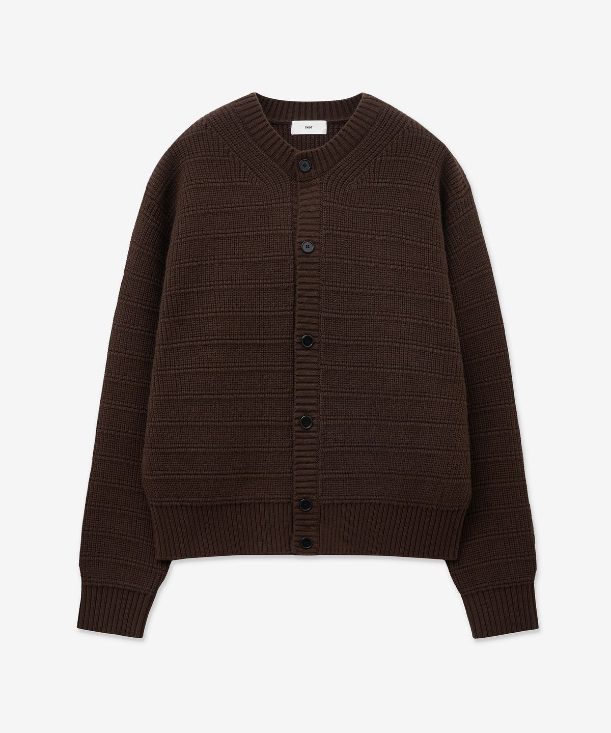 티엔지티(TNGT) Chunky Wool Knit Cardigan (Brown) TNSW5F101W2