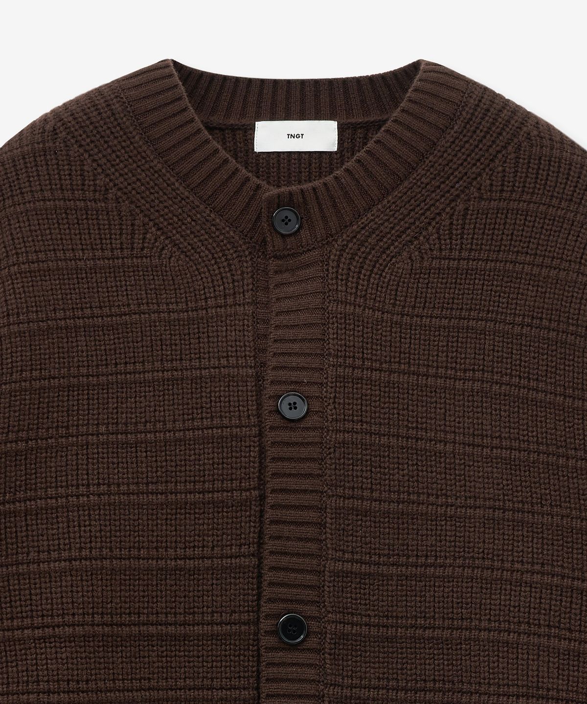 티엔지티(TNGT) Chunky Wool Knit Cardigan (Brown) TNSW5F101W2