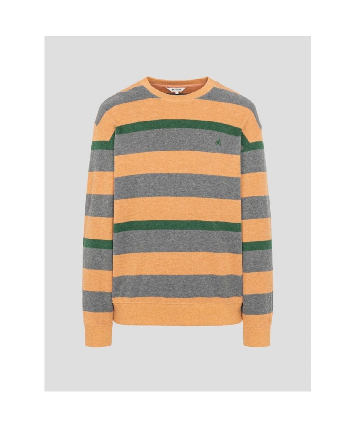 빈폴 멘(BEANPOLE MEN) 니트라이크 볼드 스트라이프 라운드넥 티셔츠 - 브릭