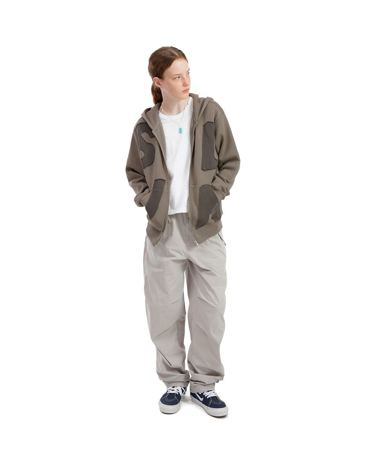 썬러브투어(SUNLOVETOUR) Capital Brushed Zip Up Hoodie Taupe