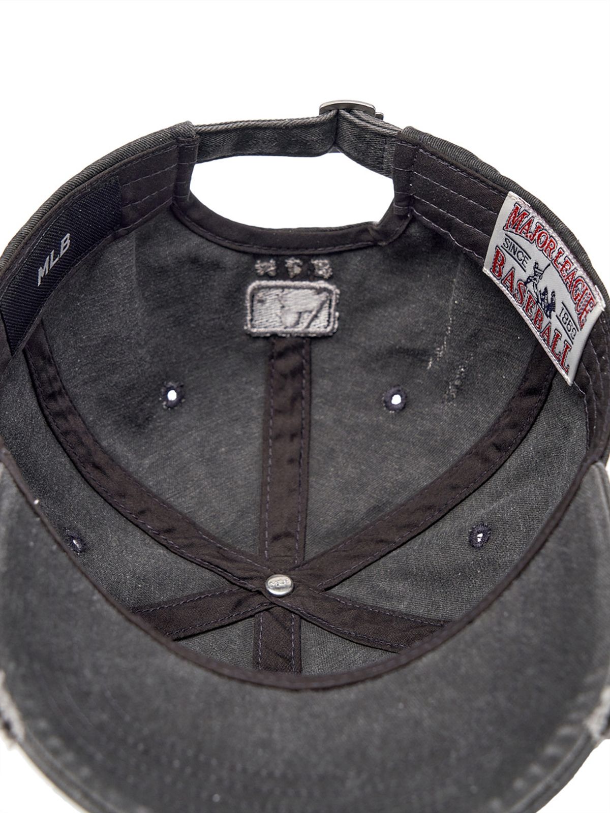 엠엘비 키즈(MLB KIDS) 피그먼트 데미지 워싱 볼캡 NY (Charcoal Grey)