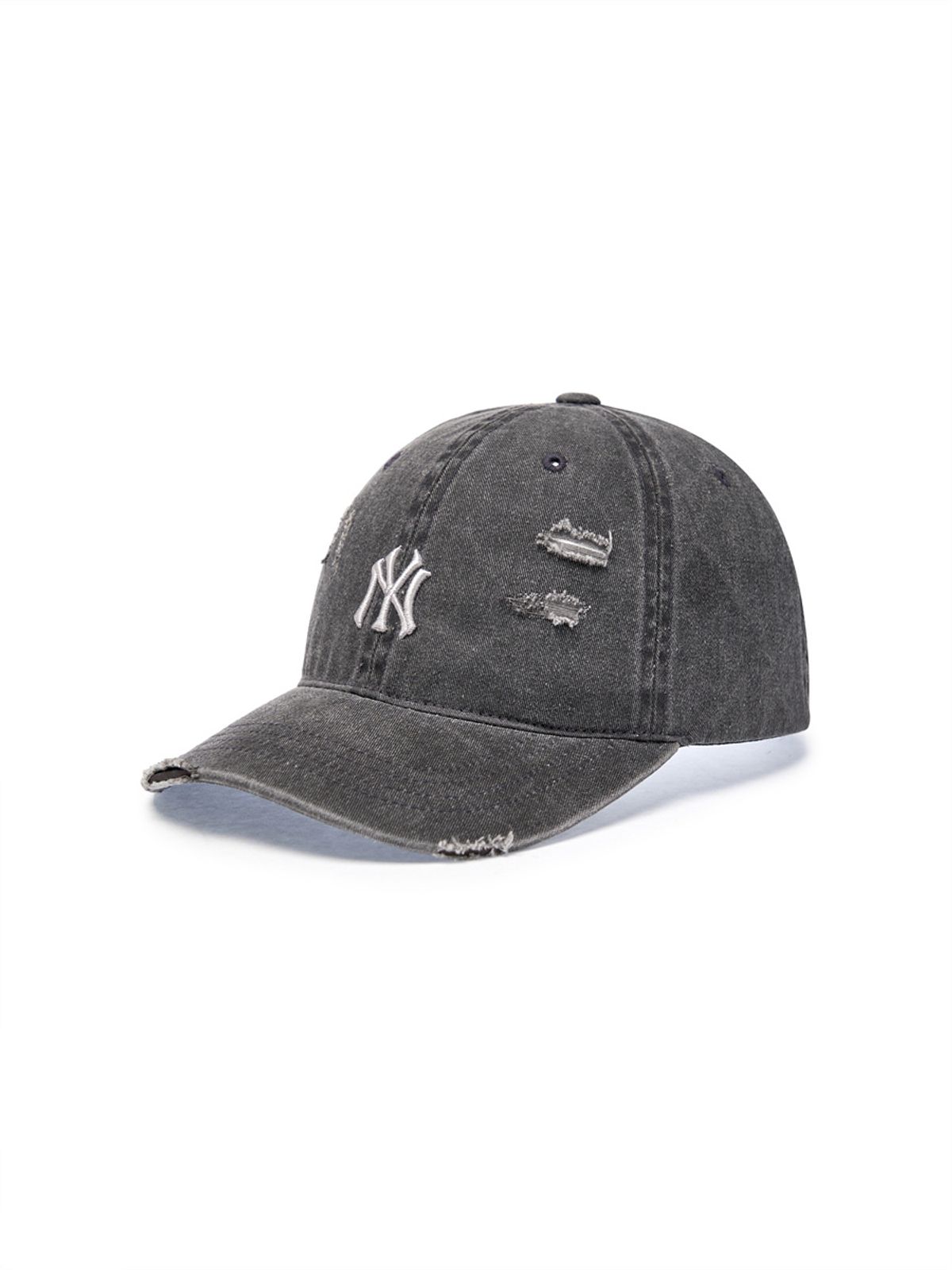 엠엘비 키즈(MLB KIDS) 피그먼트 데미지 워싱 볼캡 NY (Charcoal Grey)