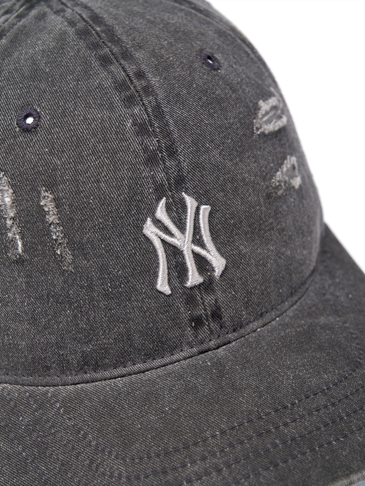 엠엘비 키즈(MLB KIDS) 피그먼트 데미지 워싱 볼캡 NY (Charcoal Grey)