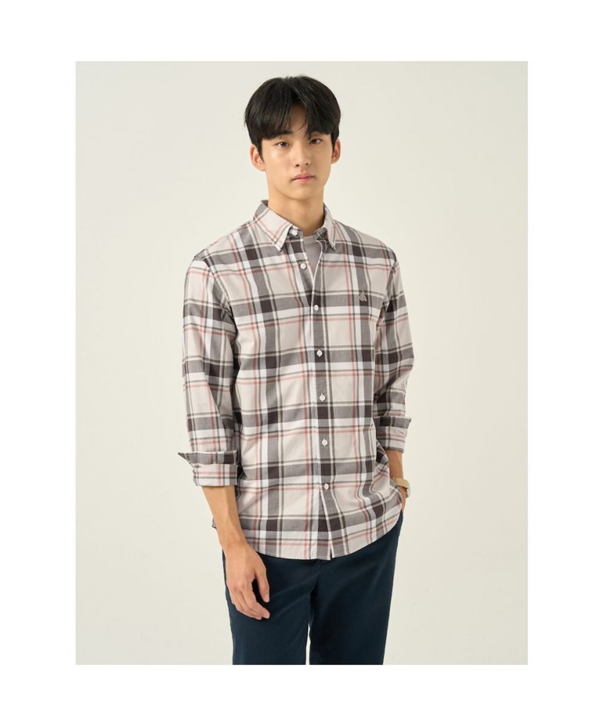 빈폴 멘(BEANPOLE MEN) 멀티 체크 셔츠 - 베이지