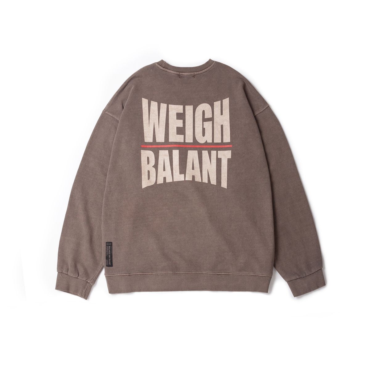 발란트(BALANT) 피그먼트 웨잇인온 이슈 스웨이트셔츠 - 브라운