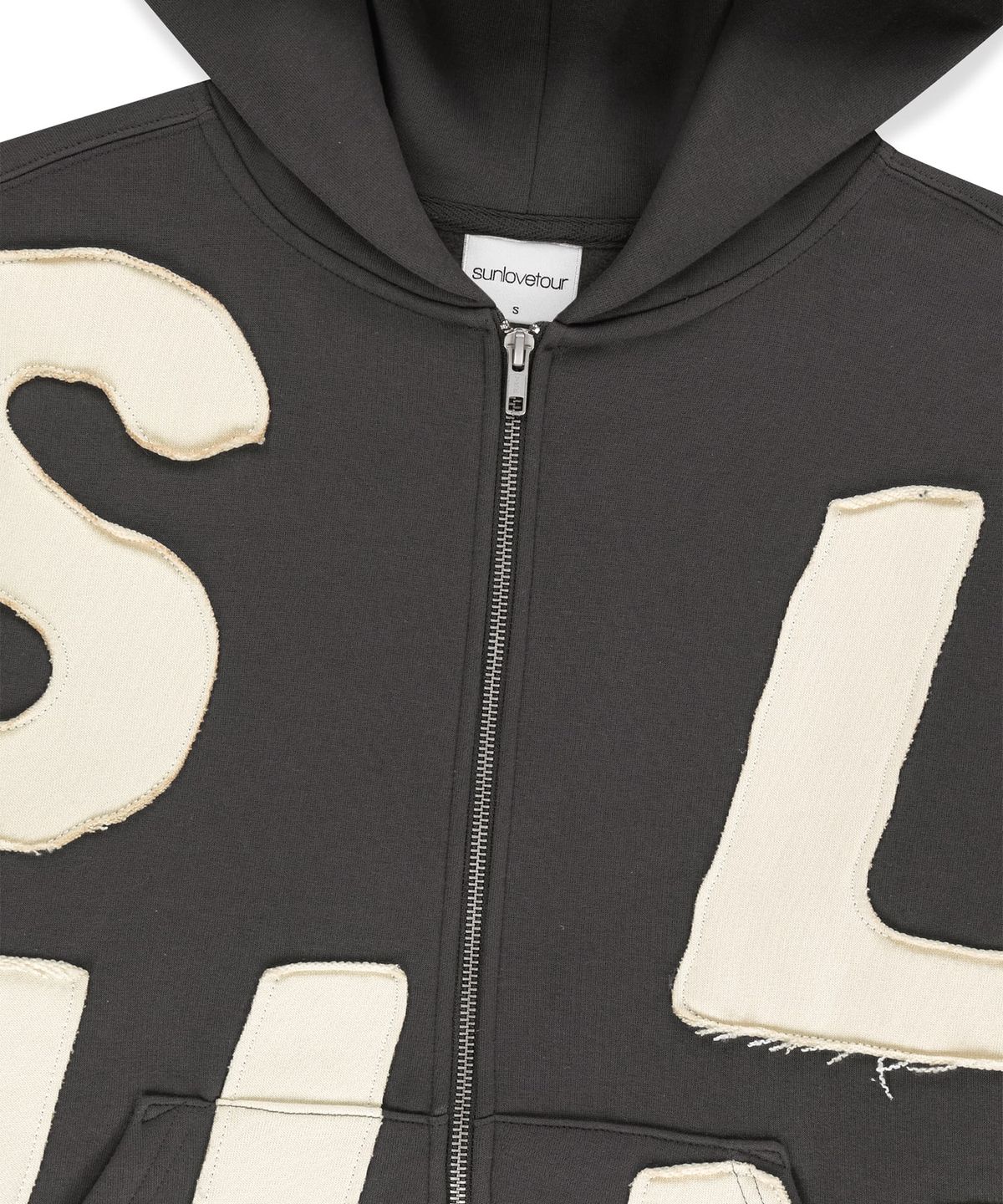 썬러브투어(SUNLOVETOUR) Capital Brushed Zip Up Hoodie Charcoal