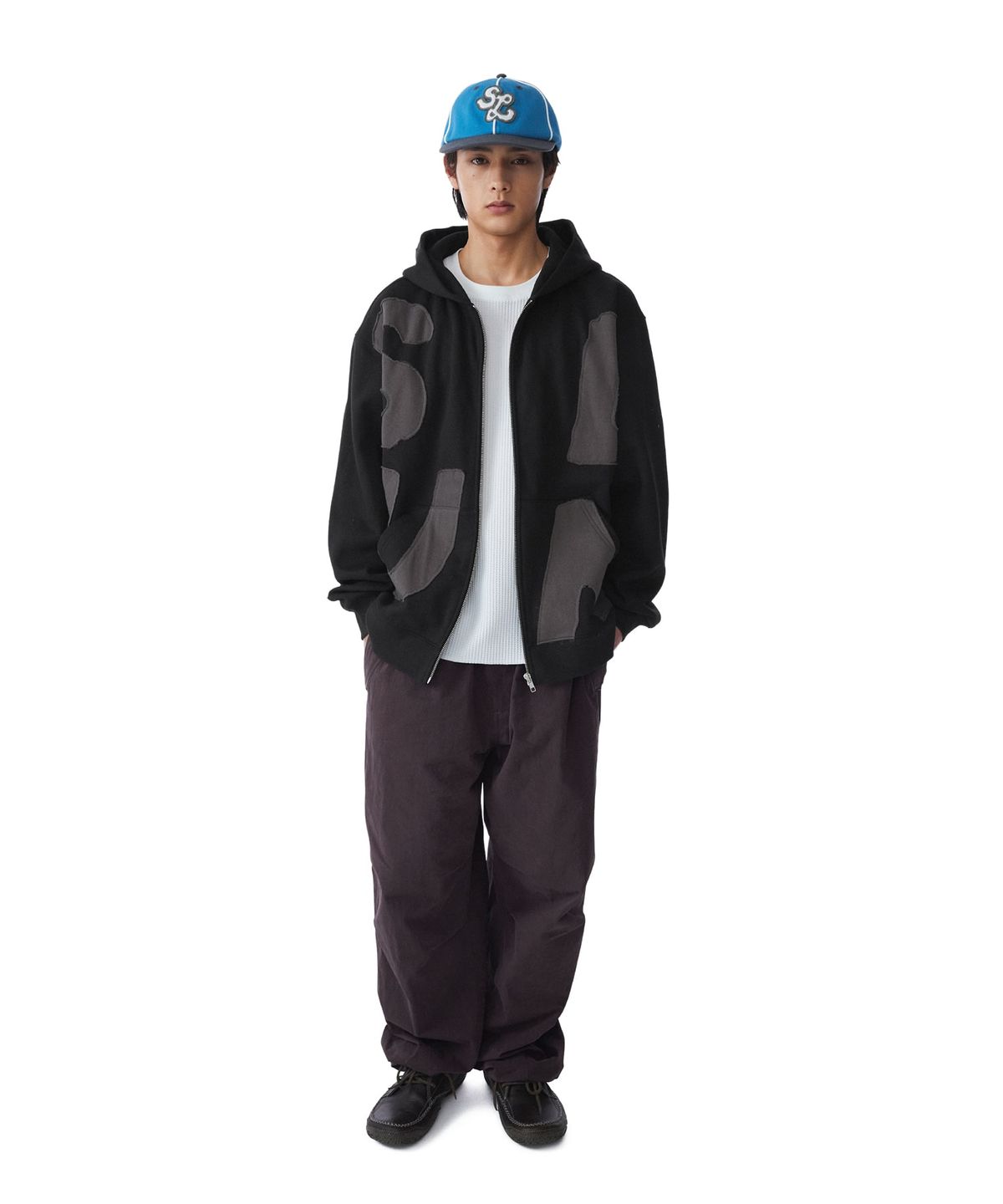 썬러브투어(SUNLOVETOUR) Capital Brushed Zip Up Hoodie Black